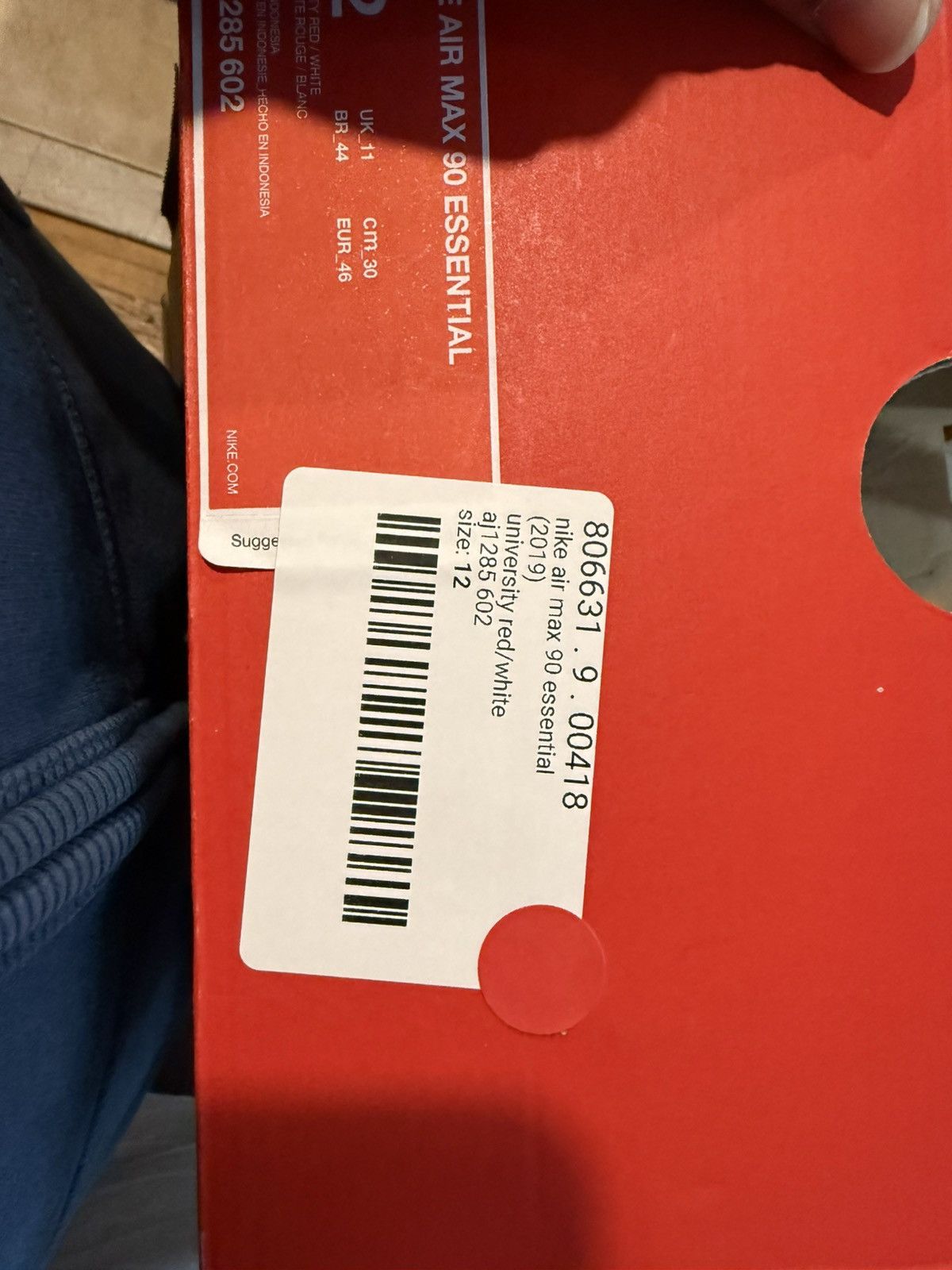 Nike Air max 90 university red (2019) Size US 12 / EU 45 - 2 Thumbnail
