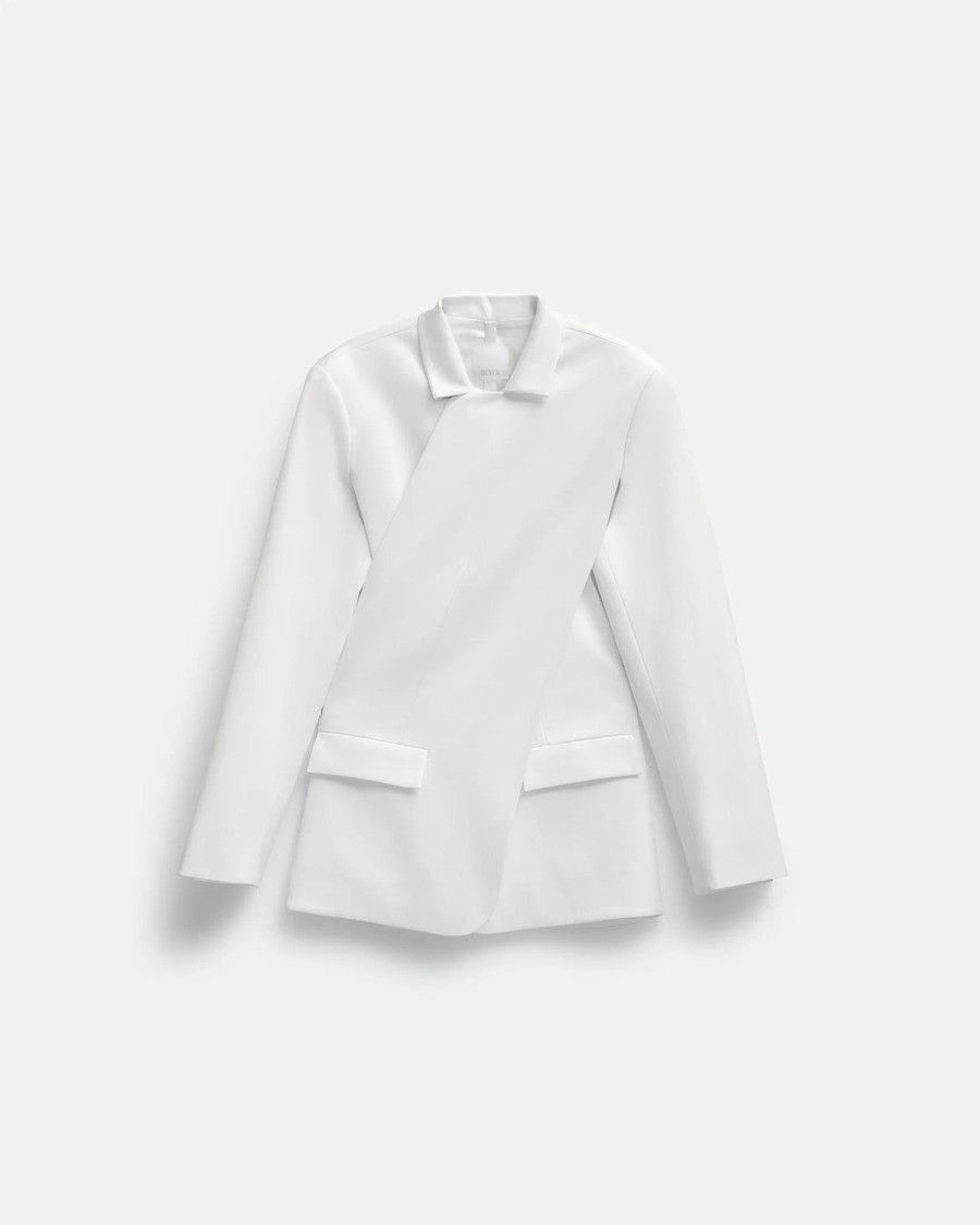 Bevza BEVZA Crossed Asymmetric Jacket White Size S Size S / US 4 / IT 40 - 4 Thumbnail