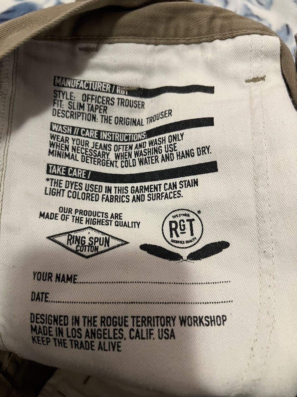 Rogue Territory Rogue Territory Officer Trousers in Khaki Size US 31 - 11 Thumbnail