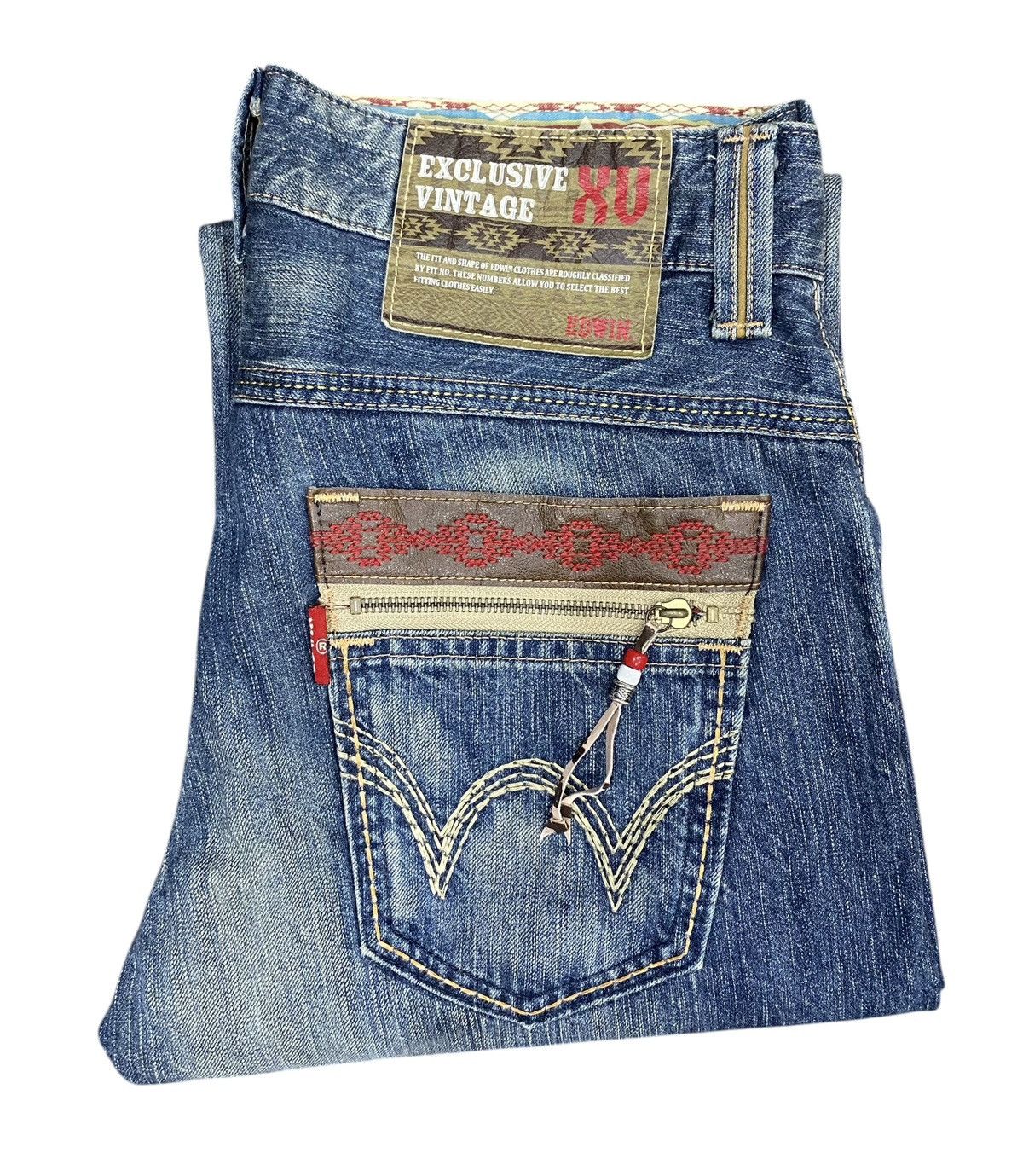 Edwin × Vintage Vintage EDWIN XV Blue Jeans Size US 34 / EU 50 - 14 Thumbnail