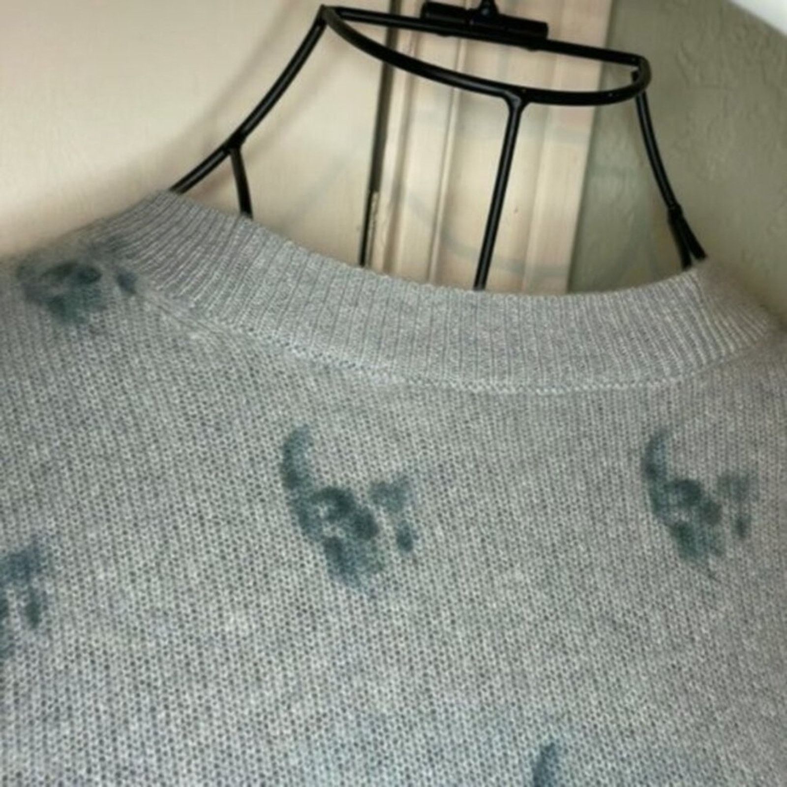 360Cashmere Skull Cashmere Indie Skull Print Sweater Teal S Size S / US 4 / IT 40 - 3 Thumbnail