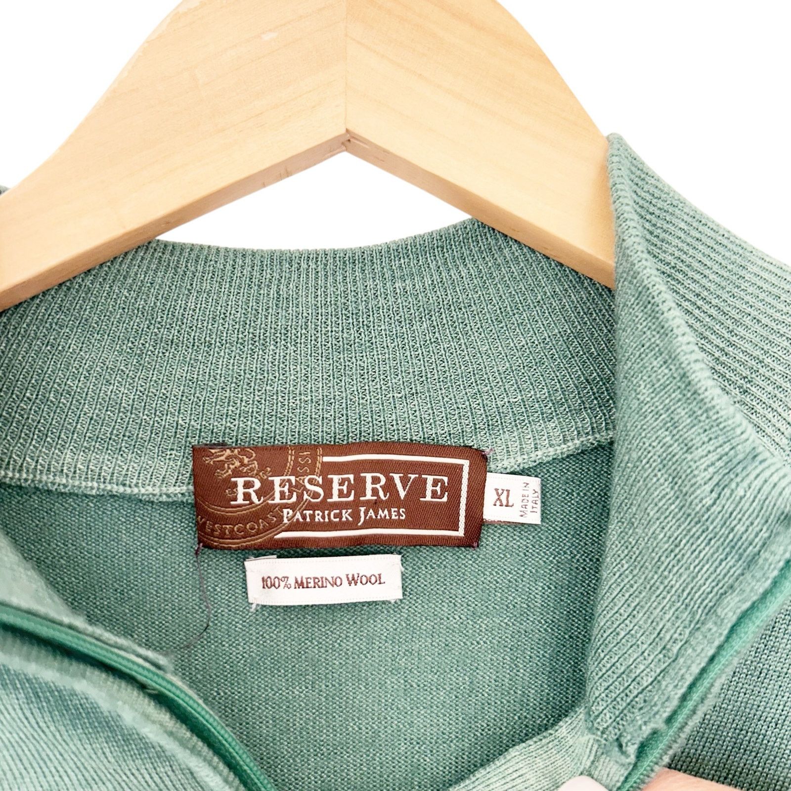 Other Reserve Patrick James Merino Wool Quarter Zip Sweater Sz XL Size US XL / EU 56 / 4 - 2 Thumbnail