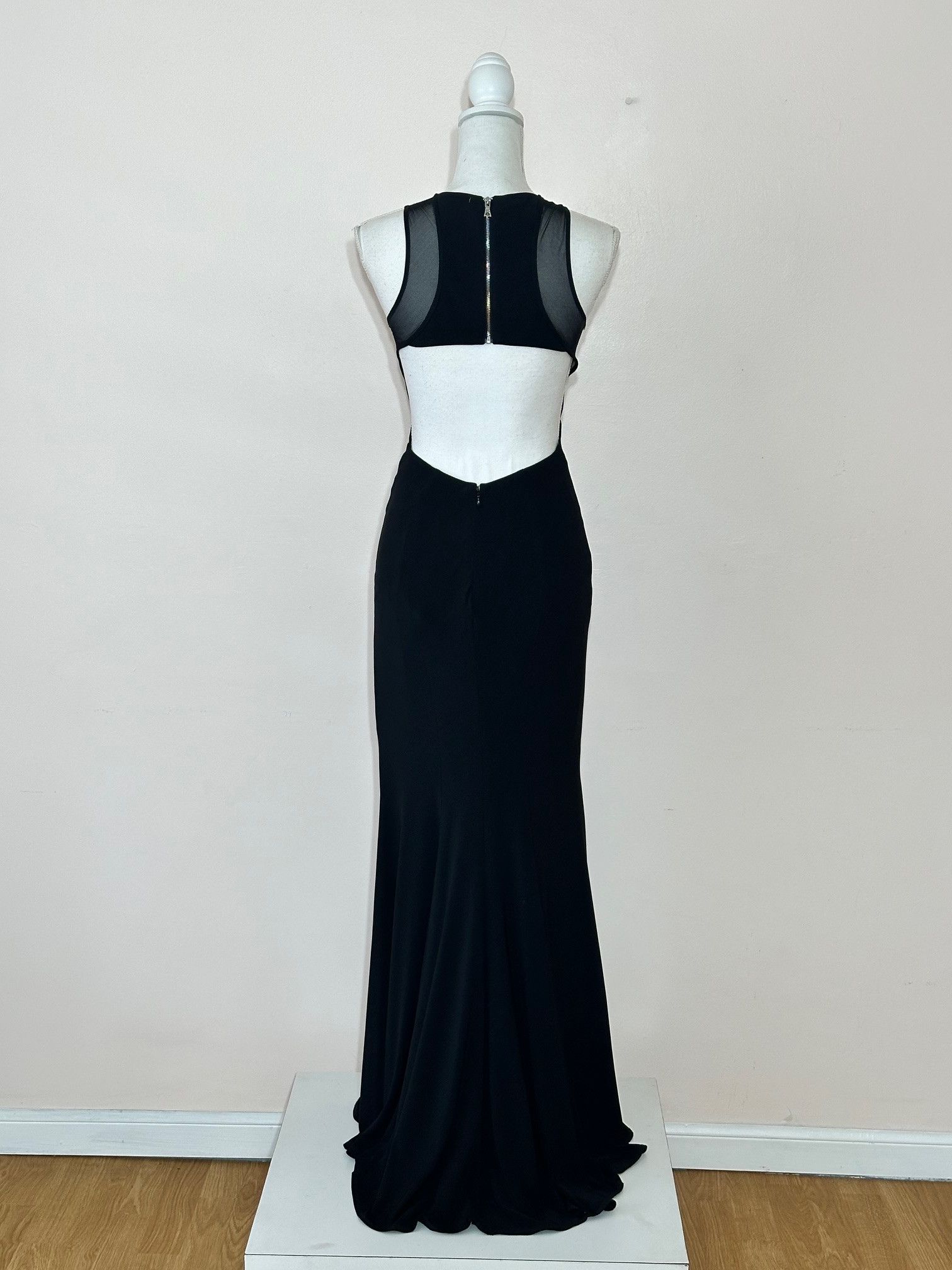 Vintage Betsy And Adam Satuesque Bias Form Fitting Gown Size XS / US 0-2 / IT 36-38 - 5 Thumbnail