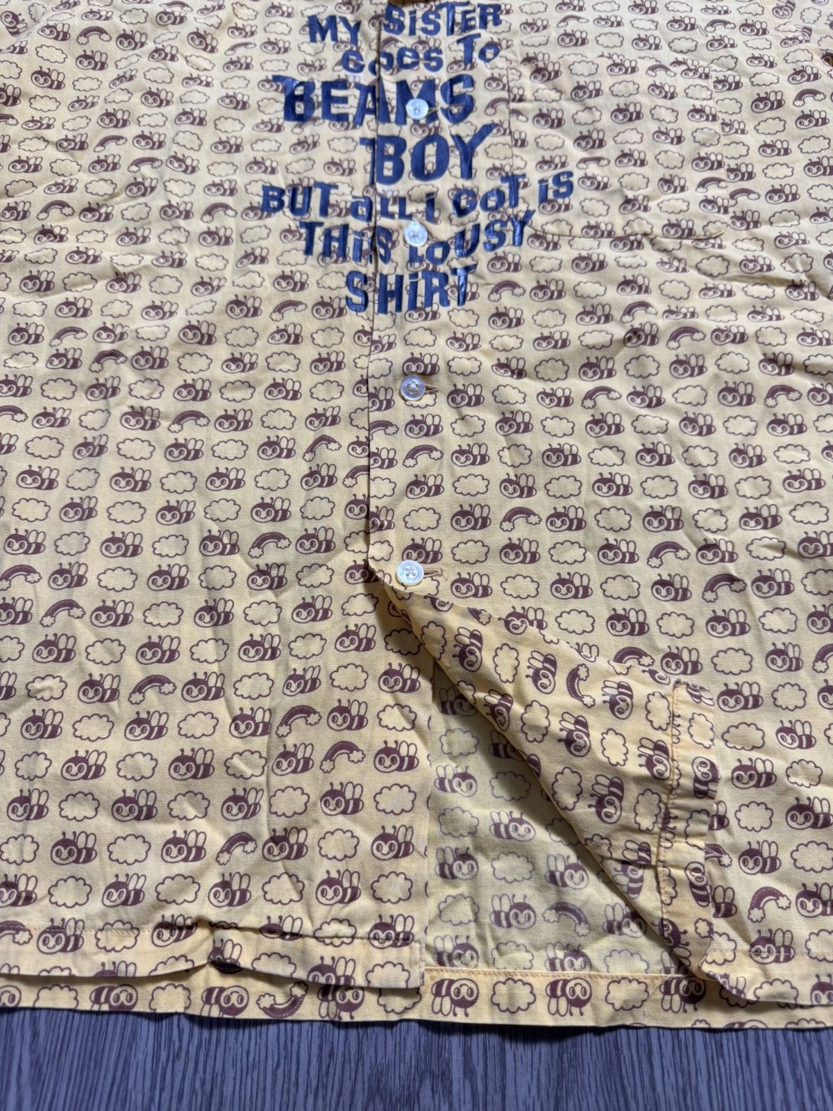 Japanese Brand Beams Boy Japan Print Bee Shirt Button Size US M / EU 48-50 / 2 - 7 Thumbnail