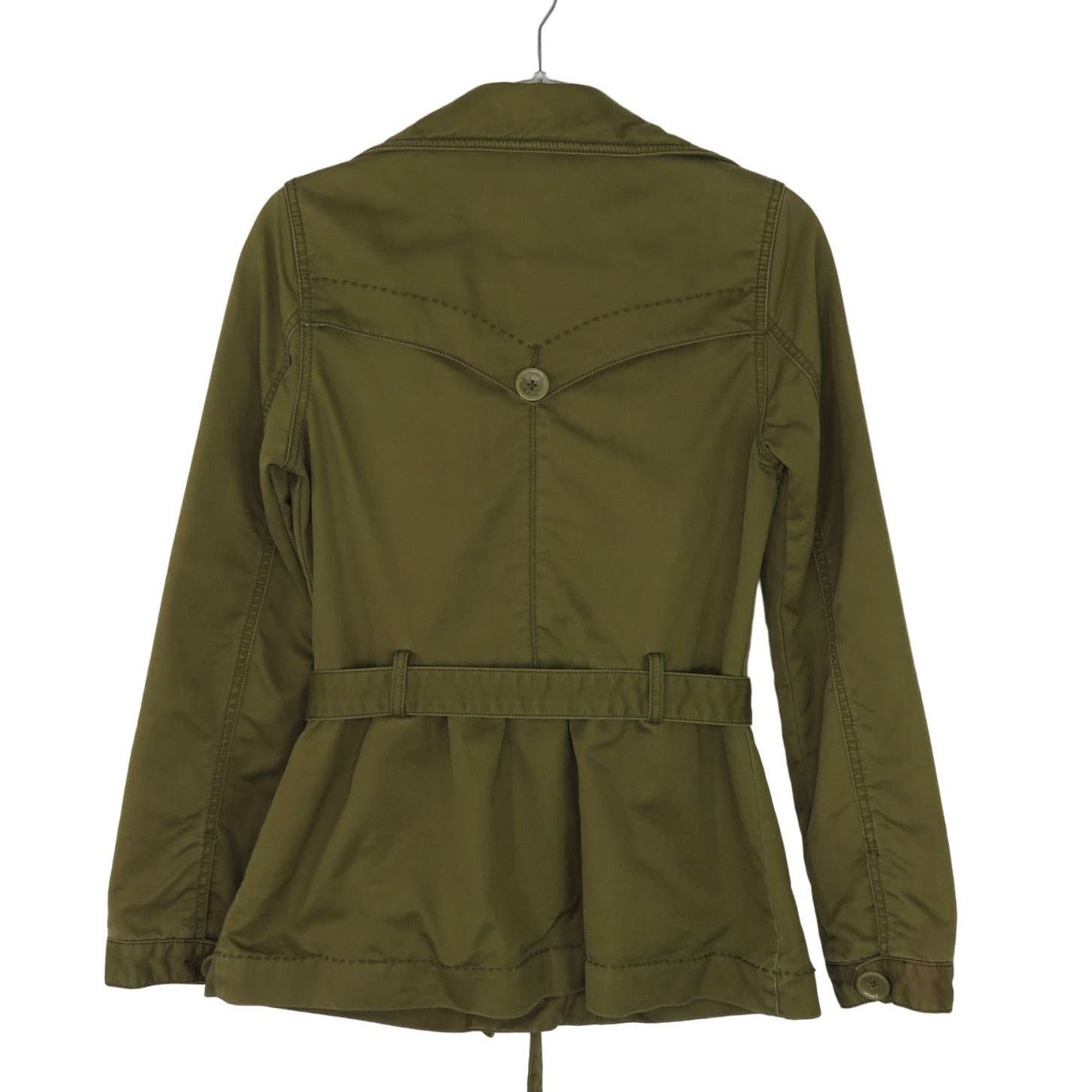 Levi's Levis Olive Green Jacket Trench Coat Utility Jacket Small Size S / US 4 / IT 40 - 3 Thumbnail