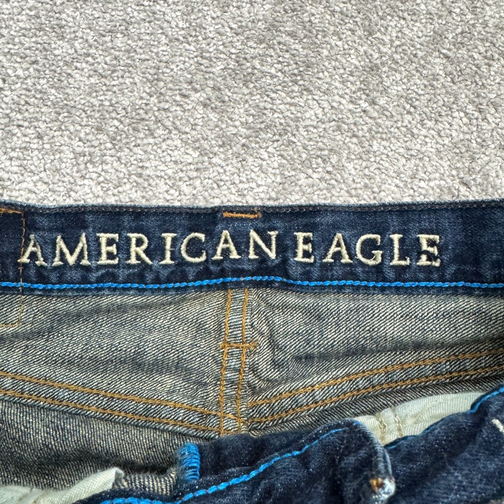 American Eagle Outfitters American Eagle Jeans Men Slim Fit Straight Leg Denim 29x30 Blue Dark Wash Cotton Size US 30 / EU 46 - 7 Thumbnail