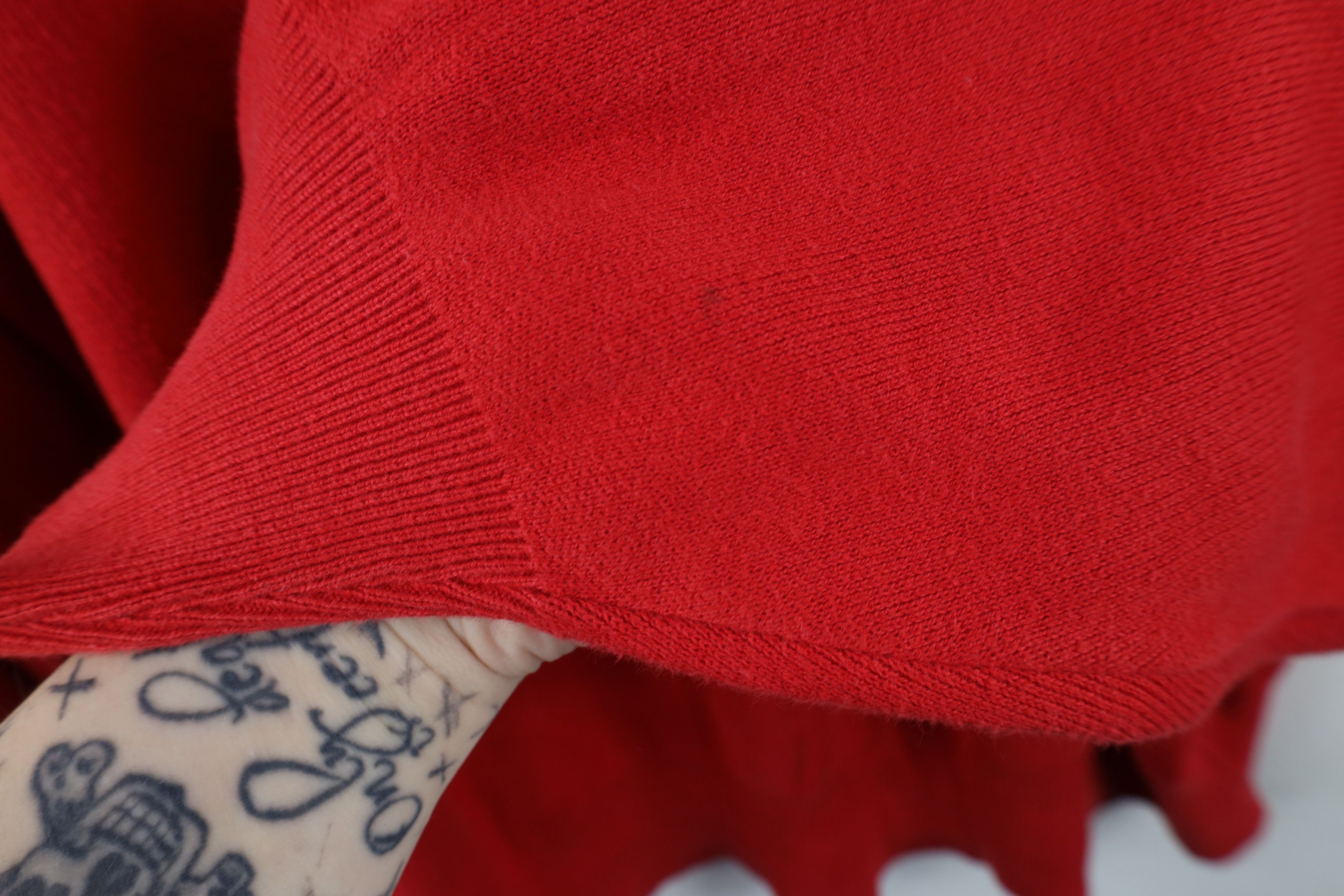 Vintage Vintage 90s Streetwear Cotton Knit Crewneck Sweater Red USA Size US XL / EU 56 / 4 - 9 Thumbnail
