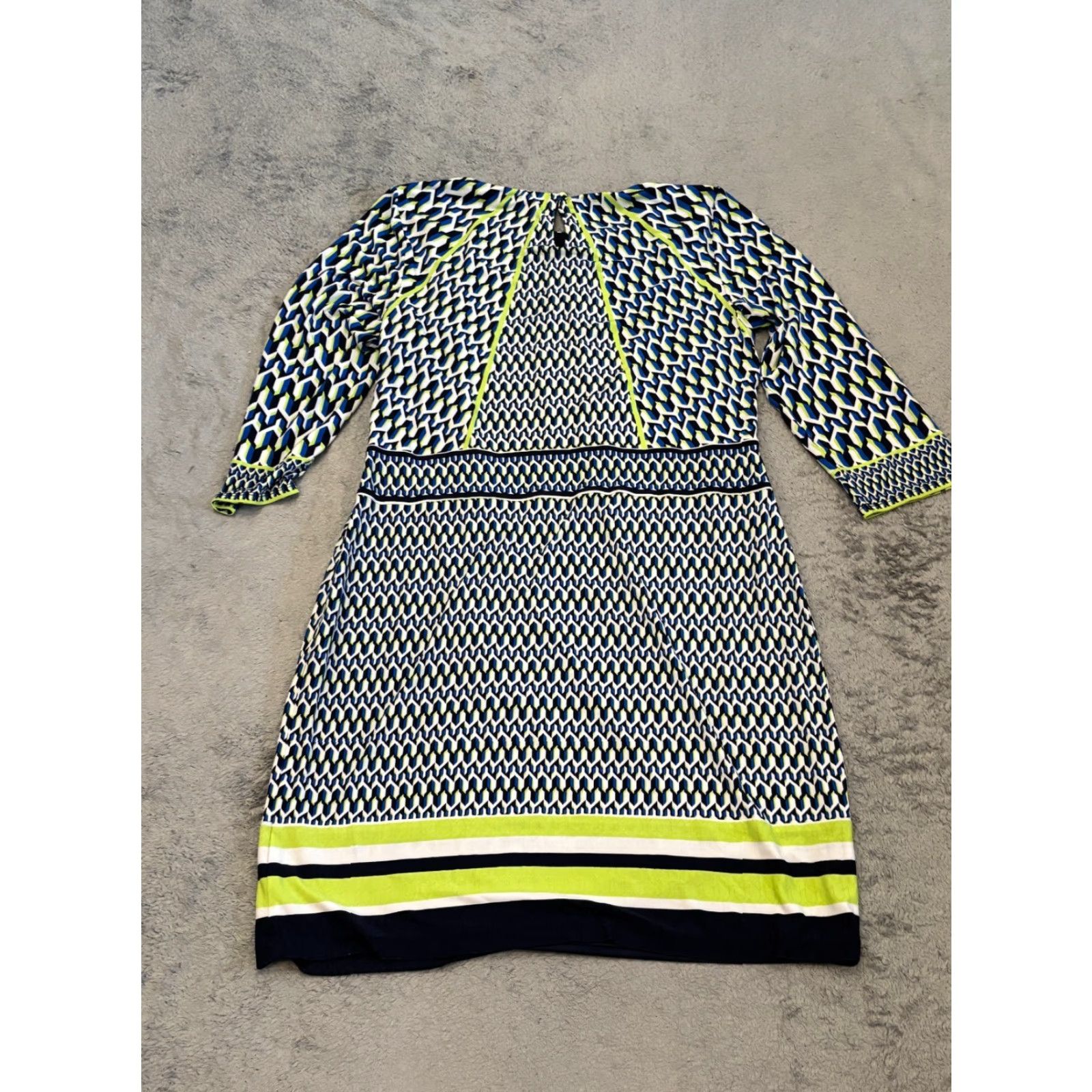Laundry by Shelli Segal Laundry by Shelli Segal Dress Womens Large Blue Geometric Long Sleeve Tunic Size L / US 10 / IT 46 - 5 Thumbnail