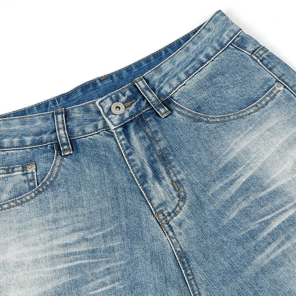 Vintage Men's retro punk casual gradient washed distressed jeans Size US 32 / EU 48 - 3 Thumbnail