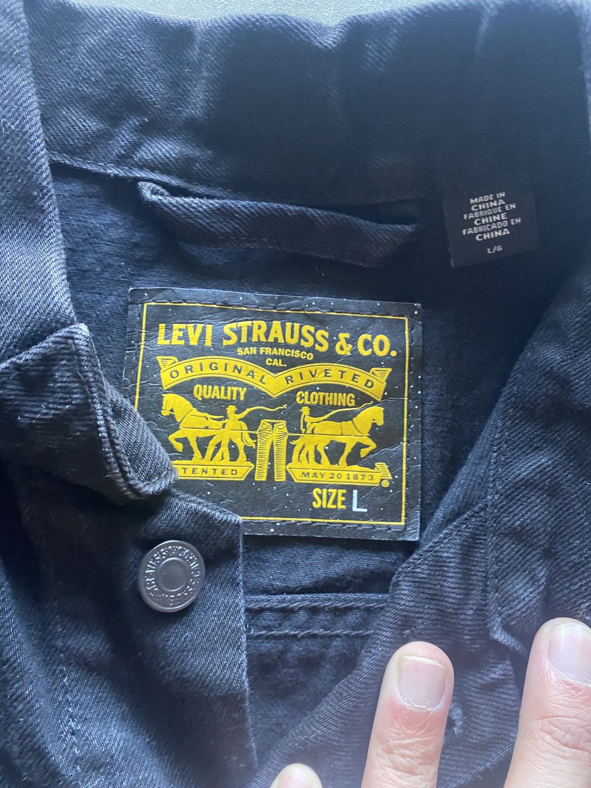 Levi's Levis Star Wars Darth Vader Denim Black Jacket Size US L / EU 52-54 / 3 - 3 Thumbnail
