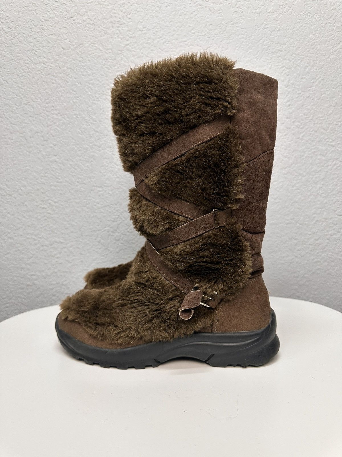 If Six Was Nine Fur Boots Bogner LGB Brown leather vintage Mohair Japan Hype Size US 8 / EU 41 - 5 Thumbnail