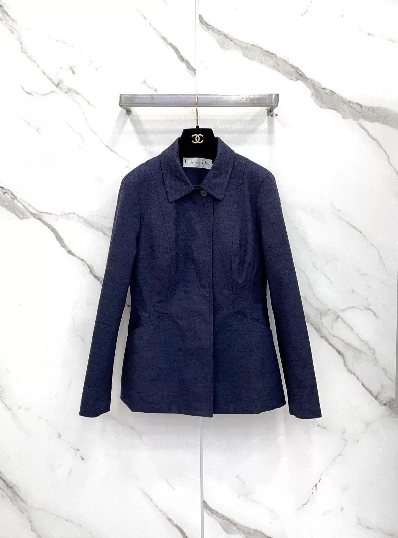 Dior Dior Black Single-Breasted Lapel Zip Blazer Size US XXS / EU 40 - 1 Thumbnail