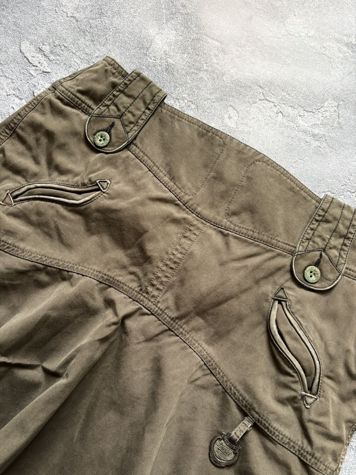 Diesel Vintage 00s Diesel Y2K Avant Garde Military Skirt Size 28 Size 28" / US 6 / IT 42 - 6 Thumbnail