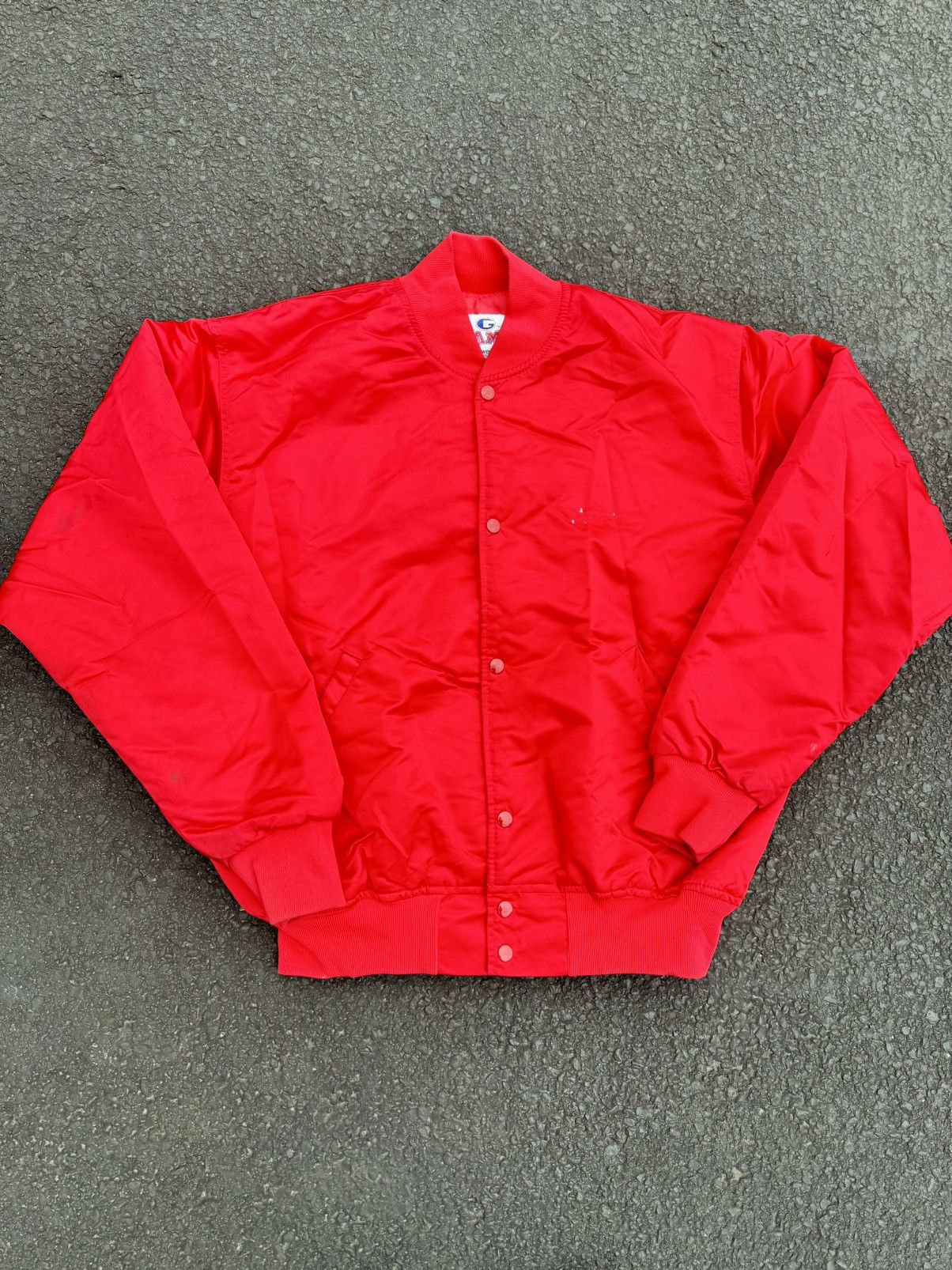 Vintage Vintage 90’s Balloons XO Unlimited Red Satin Bomber Jacket Size US XL / EU 56 / 4 - 7 Thumbnail