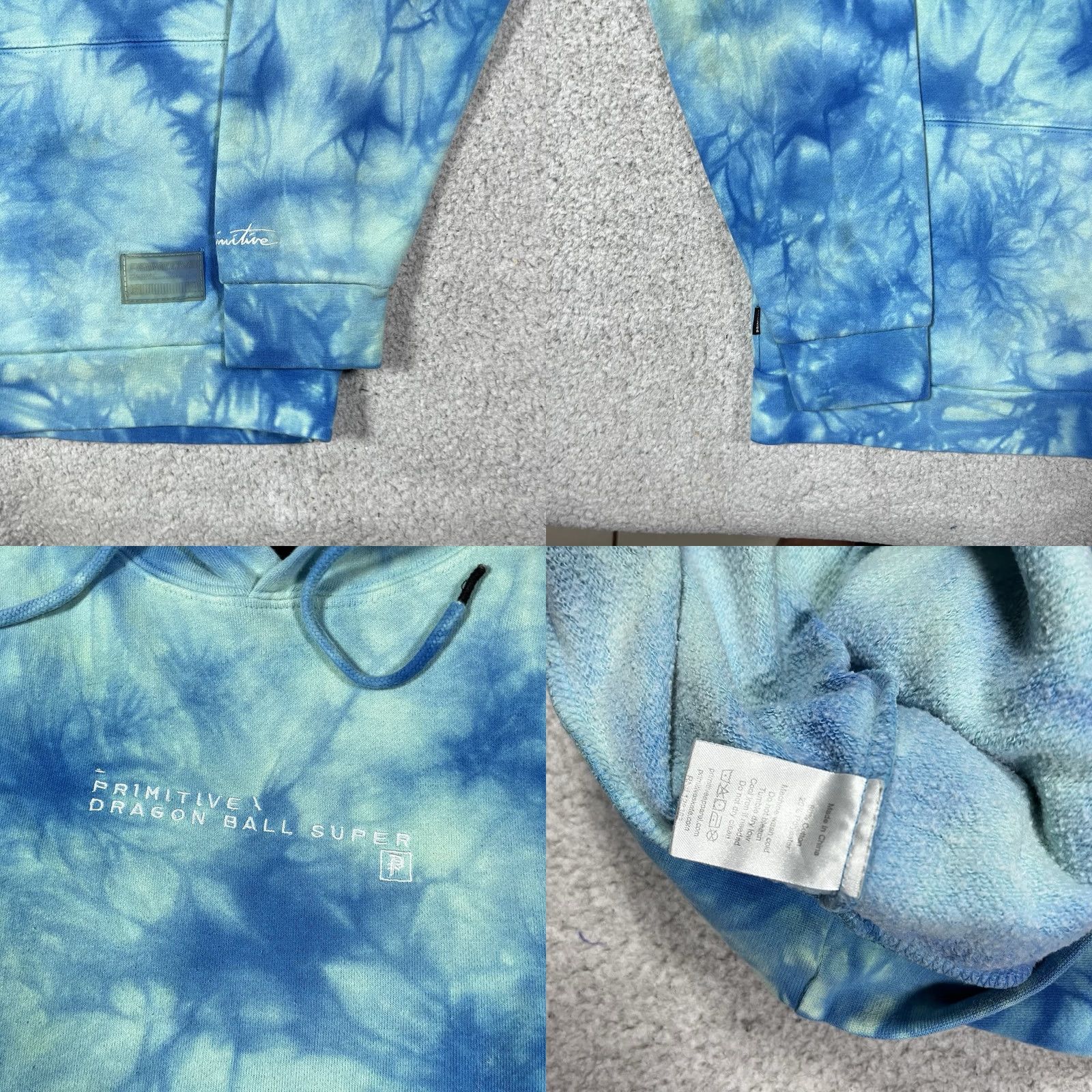 Vintage Dragon Ball Z Primitive Hoodie Mens S Blue Tie Dye Pullover Anime Sweatshirt Size US S / EU 44-46 / 1 - 8 Thumbnail