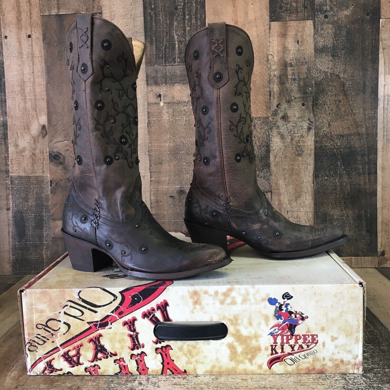 Old Gringo Old Gringo Merary 13" Studded Cowboy Boots Womens 7 B Size US 7 / IT 37 - 7 Thumbnail