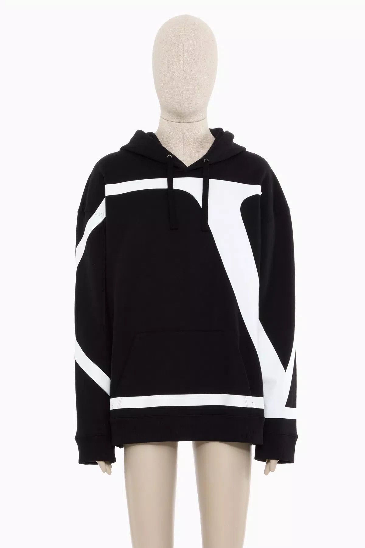 Valentino oc11z0725 Cotton Sweatshirt With Signature Print in Black Size US XXL / EU 58 / 5 - 1 Thumbnail