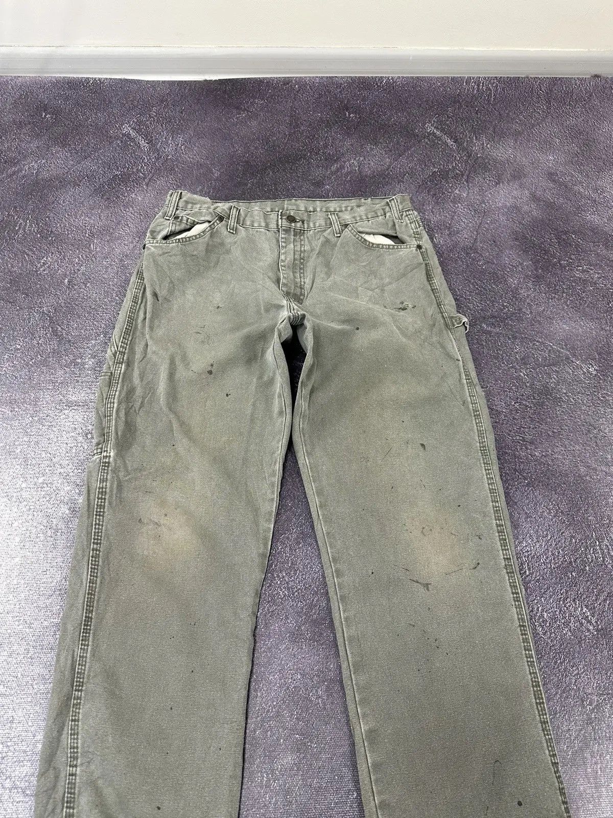 Dickies × Vintage Vintage Dickies Y2K American Olive Hype Work Pants Jeans Size US 36 / EU 52 - 8 Thumbnail