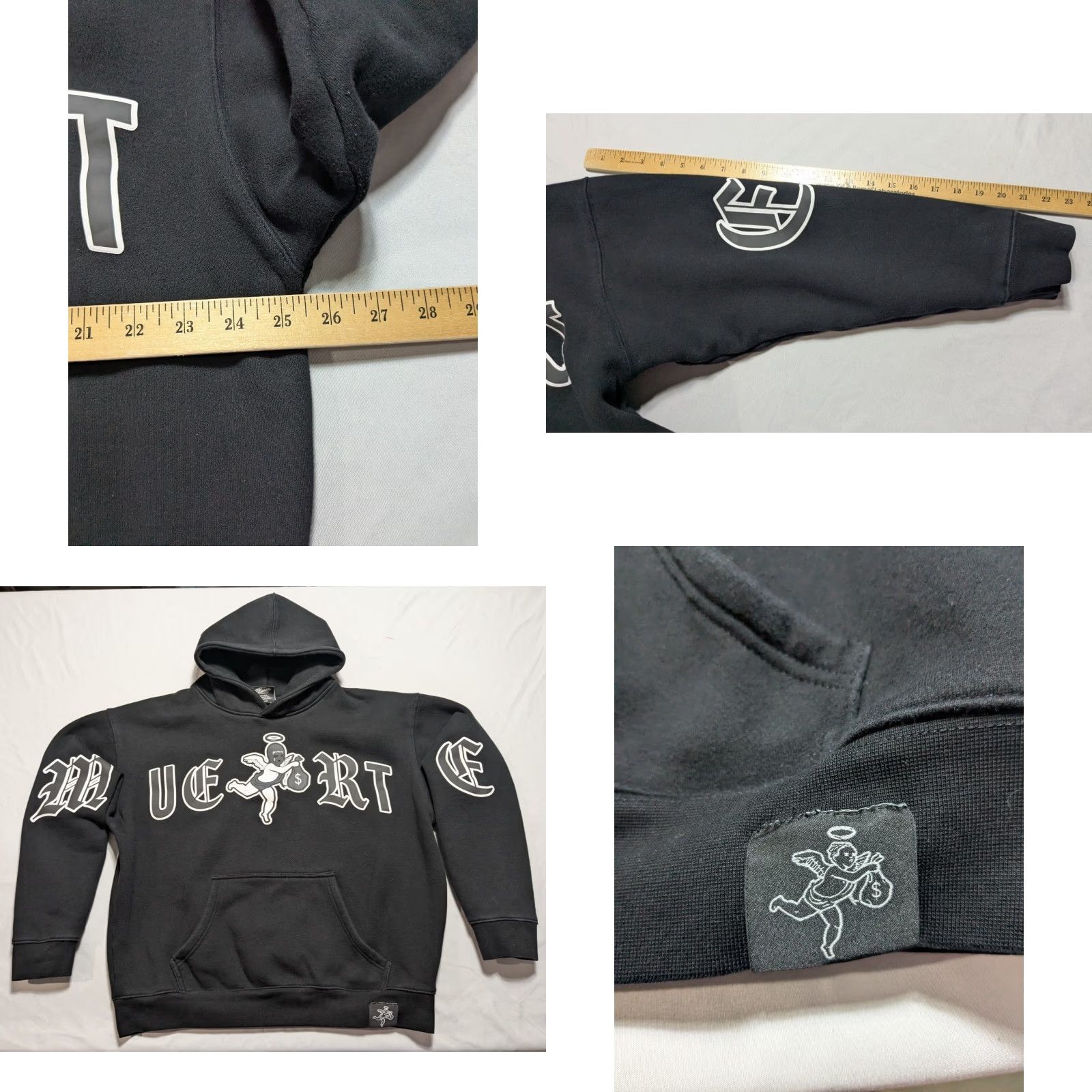 Vintage Hasta Muerte Motivated LTTRS GET MONEY CHEREB Men XL Black Heavyweight Hoodie Size US XL / EU 56 / 4 - 8 Thumbnail