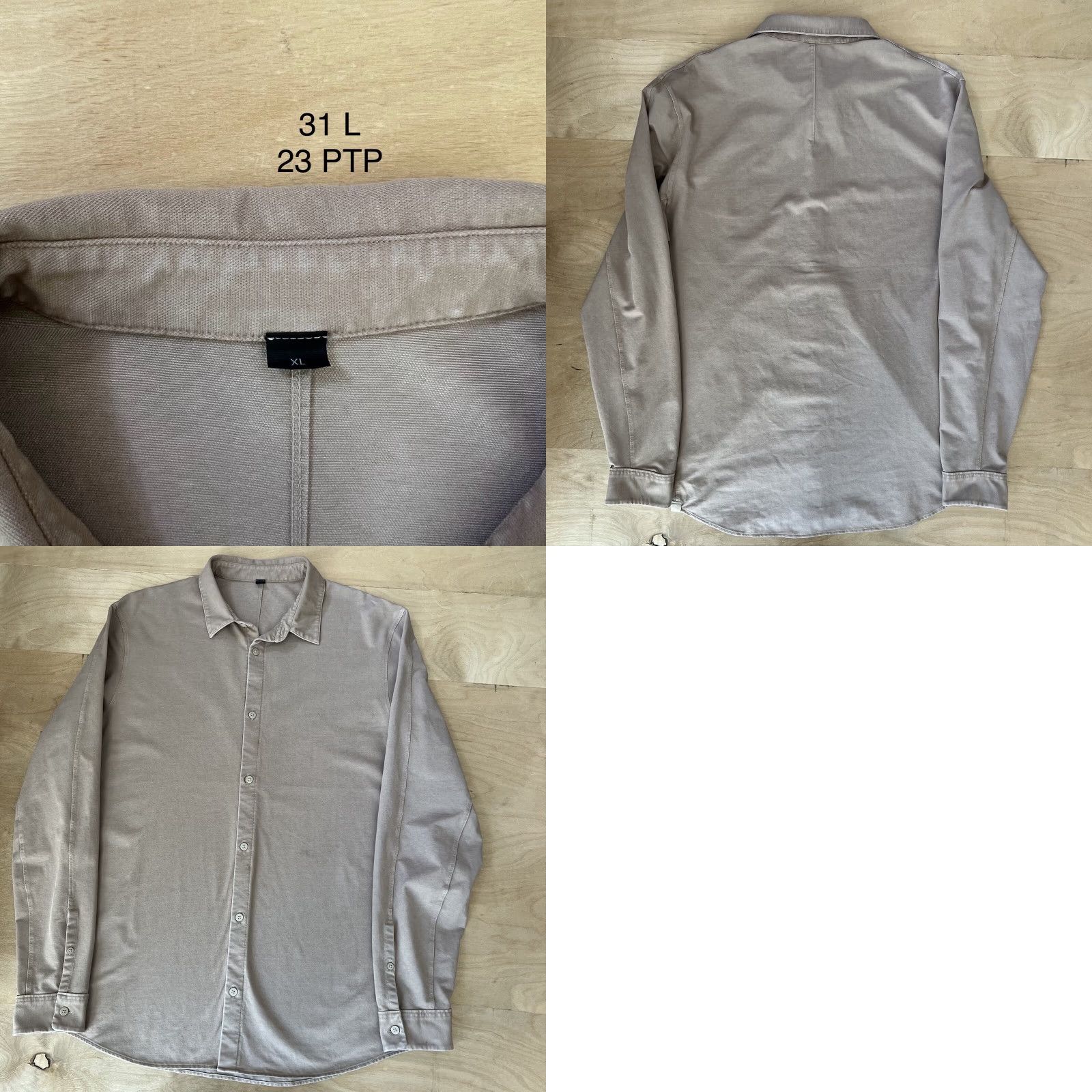 Lululemon Lululemon Button Down Shirt XL Brown Lightweight Cotton Workwear Mens Regular Long Sleeve Button-Up Tie-Dye? (Note: No new info; reorder for clarity) Size US XL / EU 56 / 4 - 8 Thumbnail