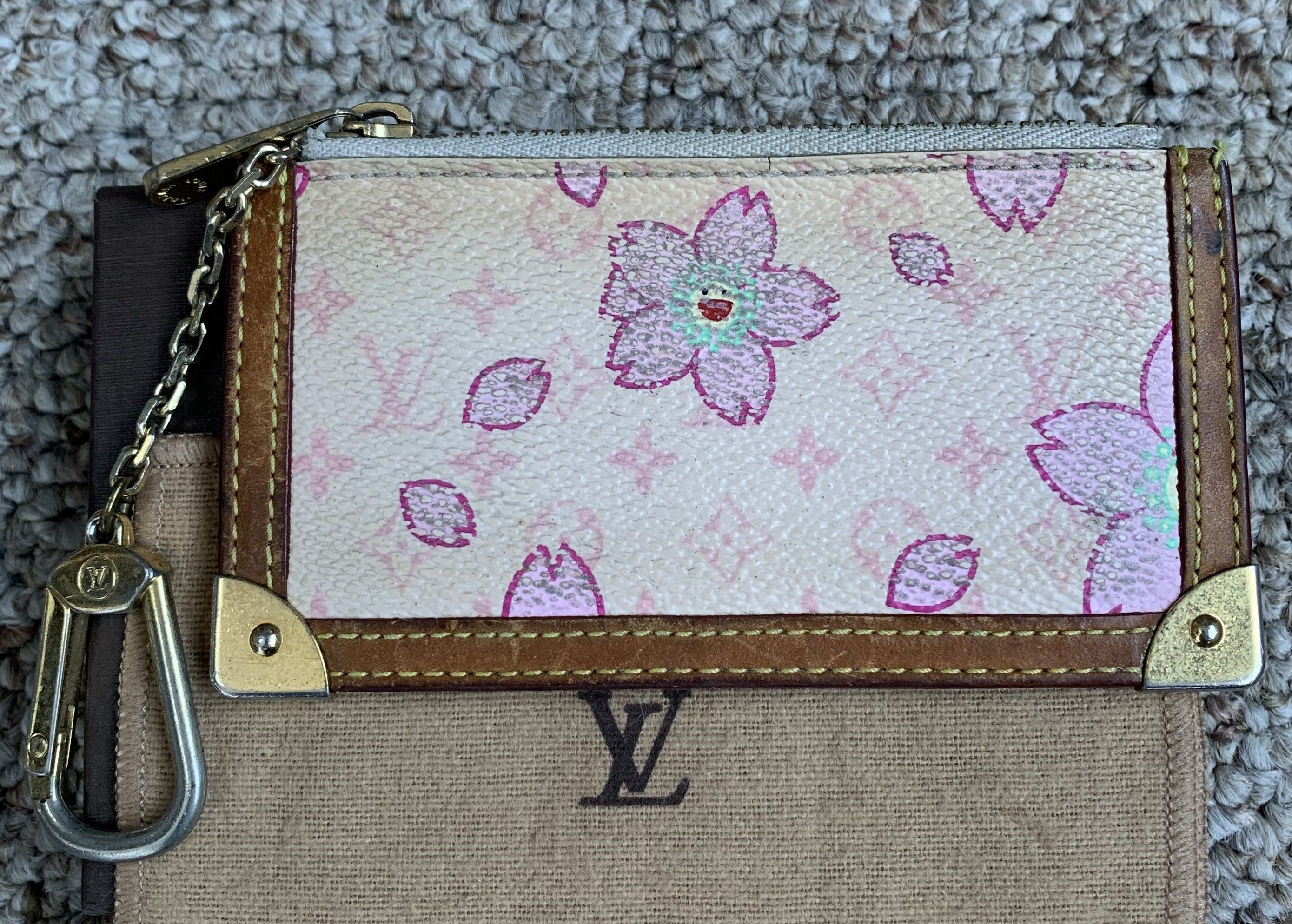 Louis Vuitton × Takashi Murakami S/S 2003 Louis Vuitton Murakami Cherry Blossom Zip Pouch Size ONE SIZE - 1 Thumbnail