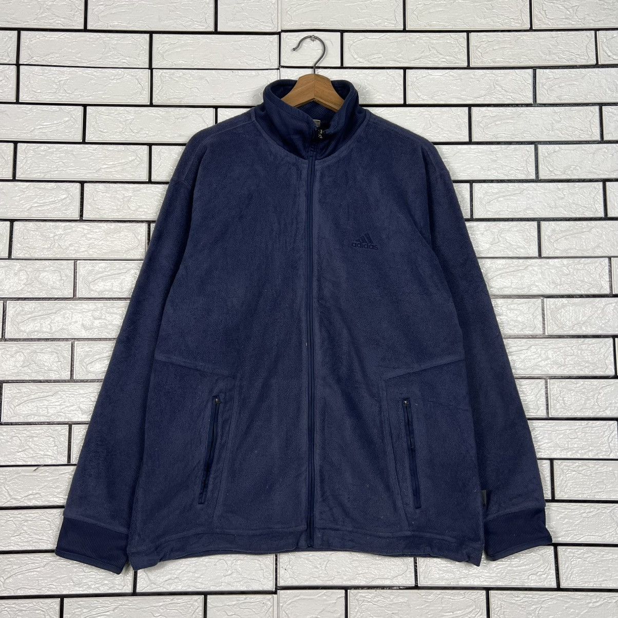 Adidas Y2k Vintage ADIDAS Embroidered Logo Fleece Jacket #4287-C195 Size US L / EU 52-54 / 3 - 1 Thumbnail