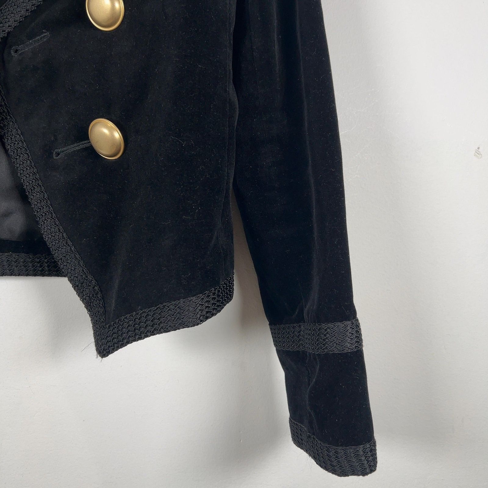 Saint Laurent Paris Saint Laurent Double Breasted Velour Short Blazer Jacket Size S / US 4 / IT 40 - 3 Thumbnail