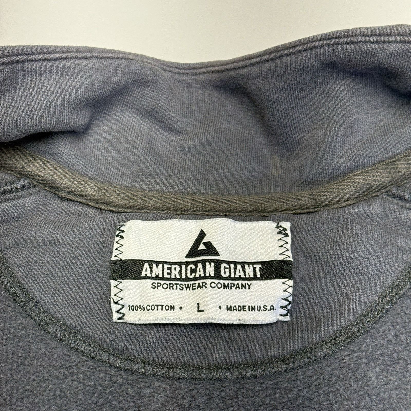 American Giant American Giant Sweatshirt Mens Large Gray Full Zip Mock Neck Size US L / EU 52-54 / 3 - 13 Thumbnail