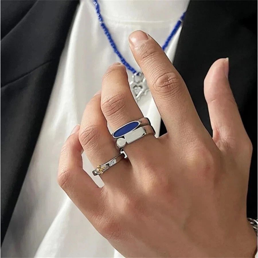 Other Retro punk titanium steel one ring Size ONE SIZE - 4 Thumbnail