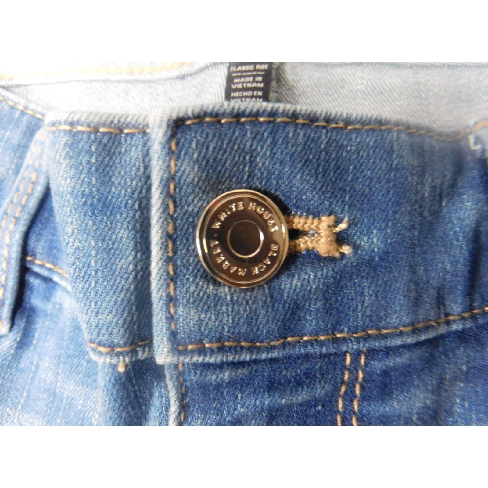 White House Black Market White House Black Market Jeans Womens 4 Blue Skinny Ankle Denim Zipper Pockets Regular Inseam 28in Cotton Blend Spandex Size 27" / US 4 / IT 40 - 5 Thumbnail