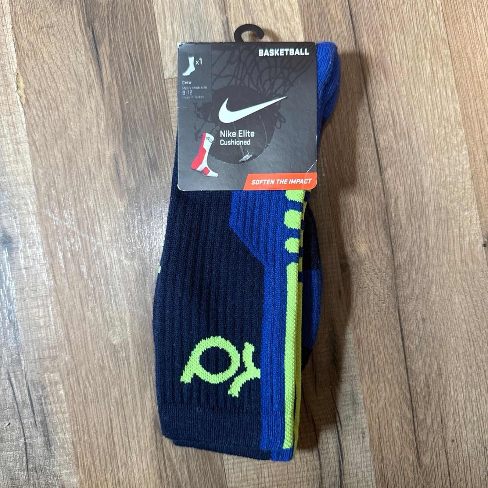 Nike 2012 Nike KD Elite Cushioned Basketball Dri-Fit Crew Socks Size ONE SIZE - 1 Thumbnail