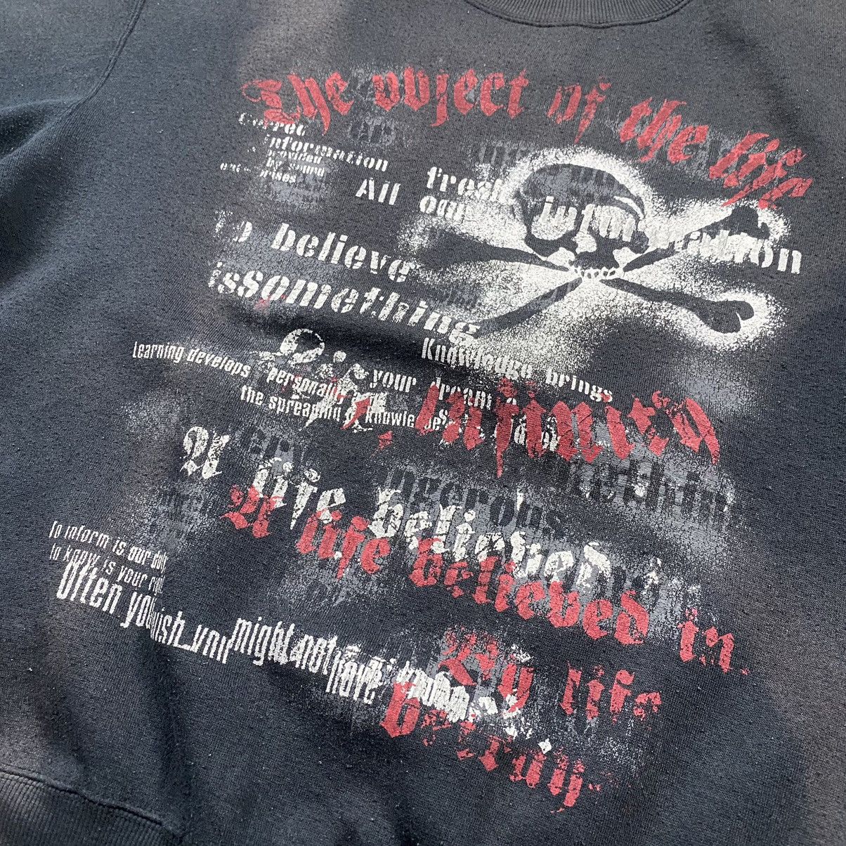 If Six Was Nine × Japanese Brand × Le Grande Bleu (L.G.B.) y2k Beaumont Carr Skulls Poem Tribal Sunfaded Boxy Size US L / EU 52-54 / 3 - 3 Thumbnail