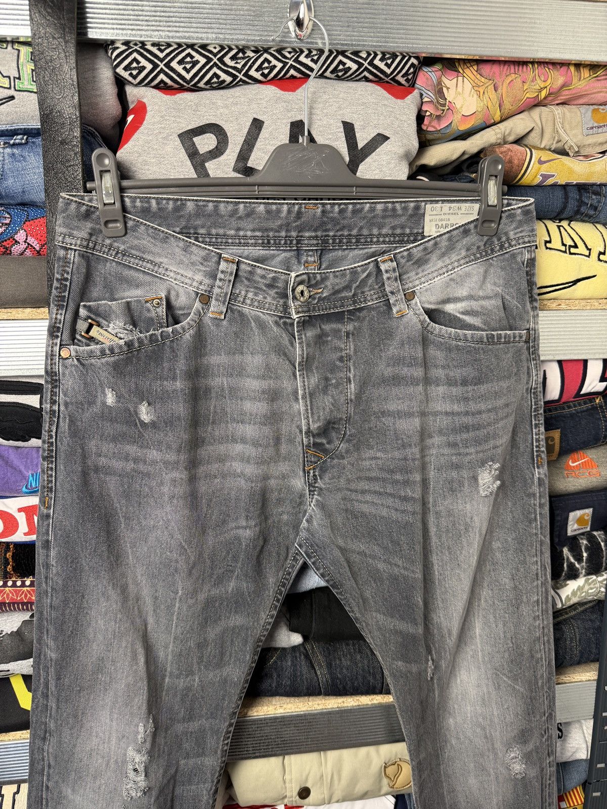 Diesel Diesel Washed Faded Jeans Denim Size 34 Striped Size US 34 / EU 50 - 3 Thumbnail