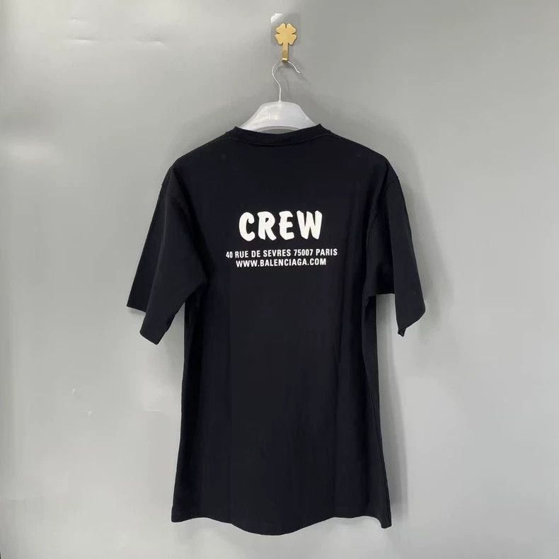 Balenciaga Balenciaga Crew Black Short Sleeve Shirt-2505 Size US XXS / EU 40 - 2 Thumbnail