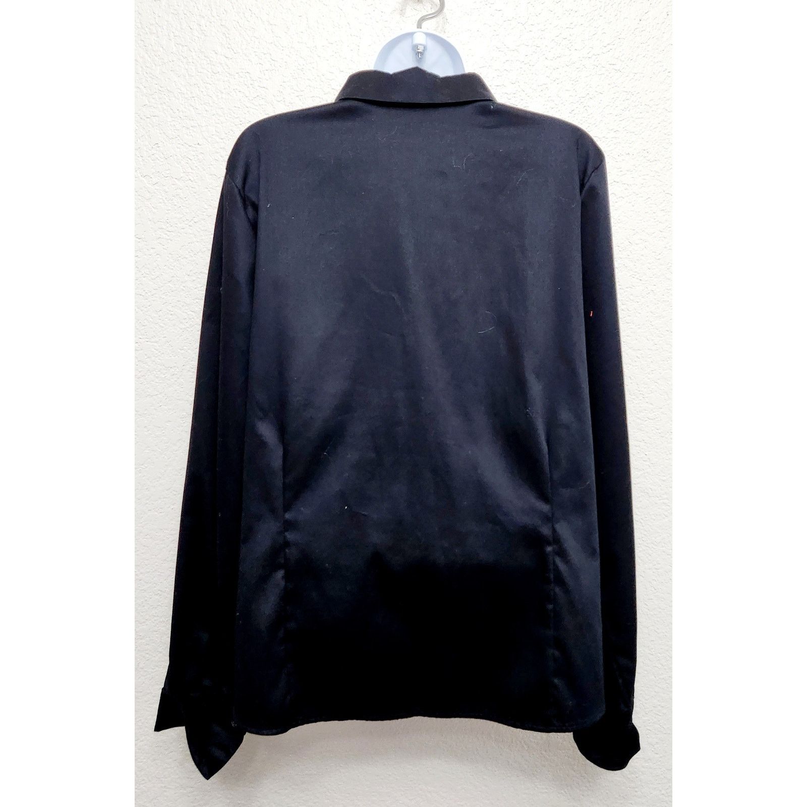 Coldwater Creek Coldwater Creek Black V Neck Button Up Long Sleeves Top L Size L / US 10 / IT 46 - 3 Thumbnail