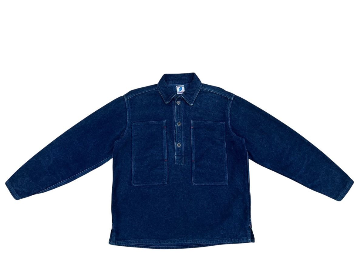 Pure Blue Japan Pure Blue Japan Suede Indigo Cotton PullOver Military Jacket Size US M / EU 48-50 / 2 - 3 Thumbnail
