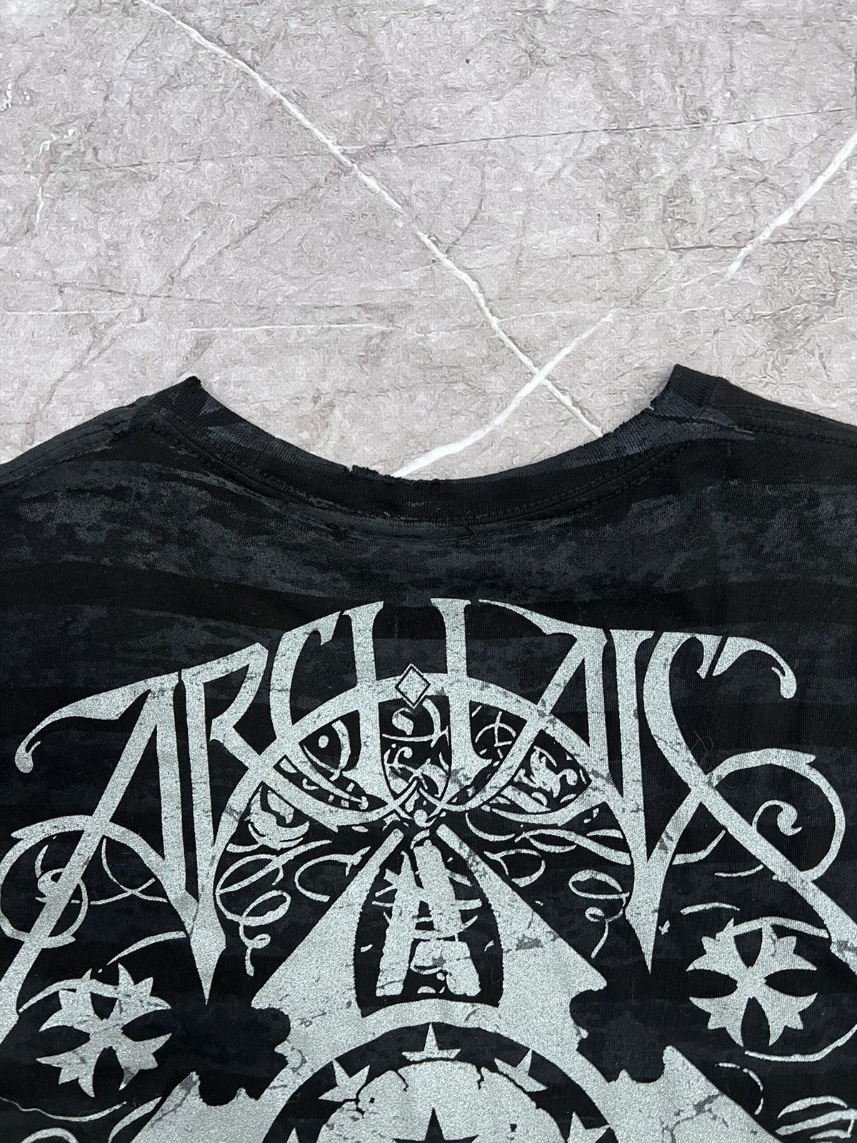 Affliction × Japanese Brand SALE💣💣 Y2K Affliction Style All Over Print T Shirt Tee Size US M / EU 48-50 / 2 - 2 Thumbnail