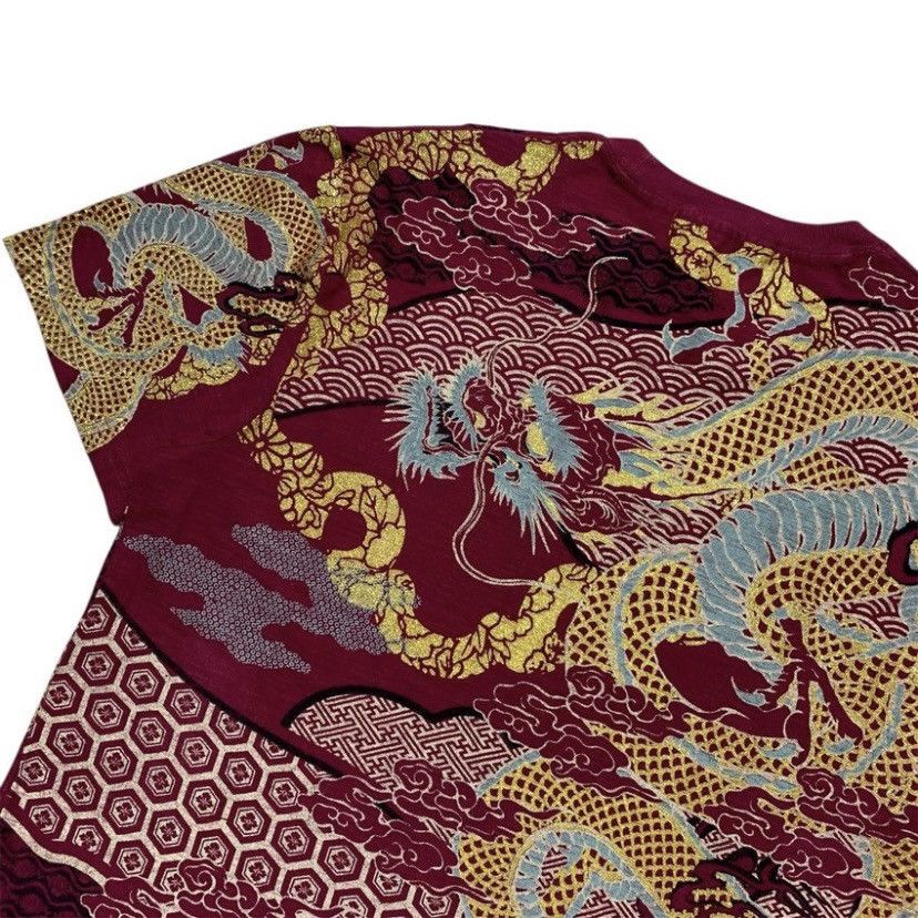 Karakuri Tamashii BULLET NOISE TWIN RYU JAPANESE CLASSIC SCRIPT T-SHIRT MAROON Size US L / EU 52-54 / 3 - 11 Thumbnail