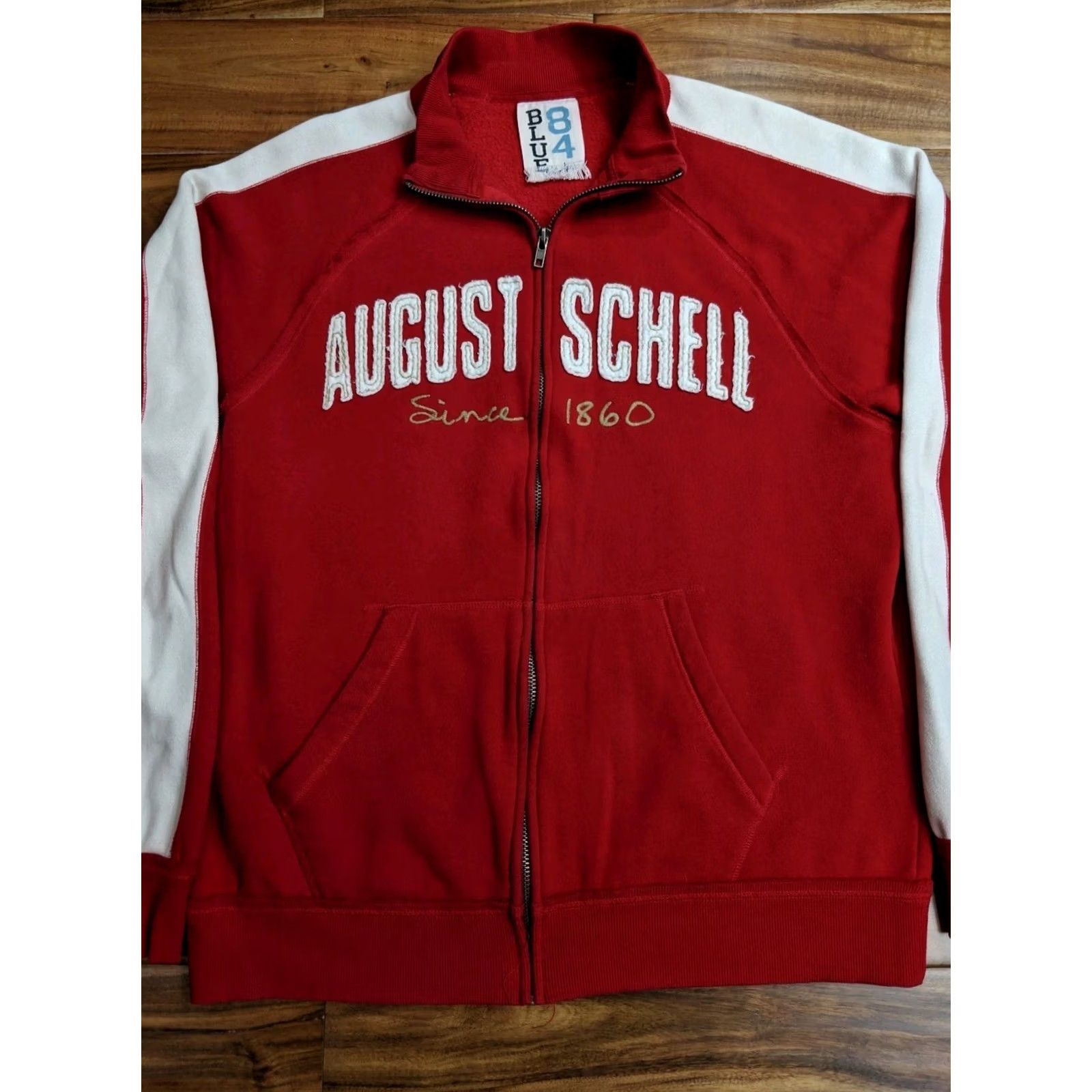 Vintage August Schell Beer Sweatshirt Jacket Mens Large Red Craft House Shirt Size US L / EU 52-54 / 3 - 5 Thumbnail