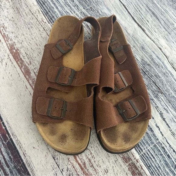 Lands' End Lands’ End Suede Leather Ankle Strap Sandals Size US 8 / EU 41 - 4 Thumbnail