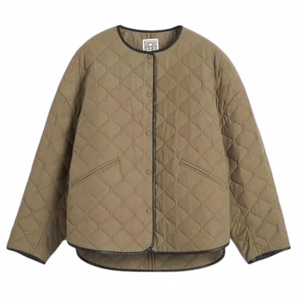 Toteme Toteme Quilted Cotton Jacket in Marsh Green olive khaki XS Size XS / US 0-2 / IT 36-38 - 1 Thumbnail