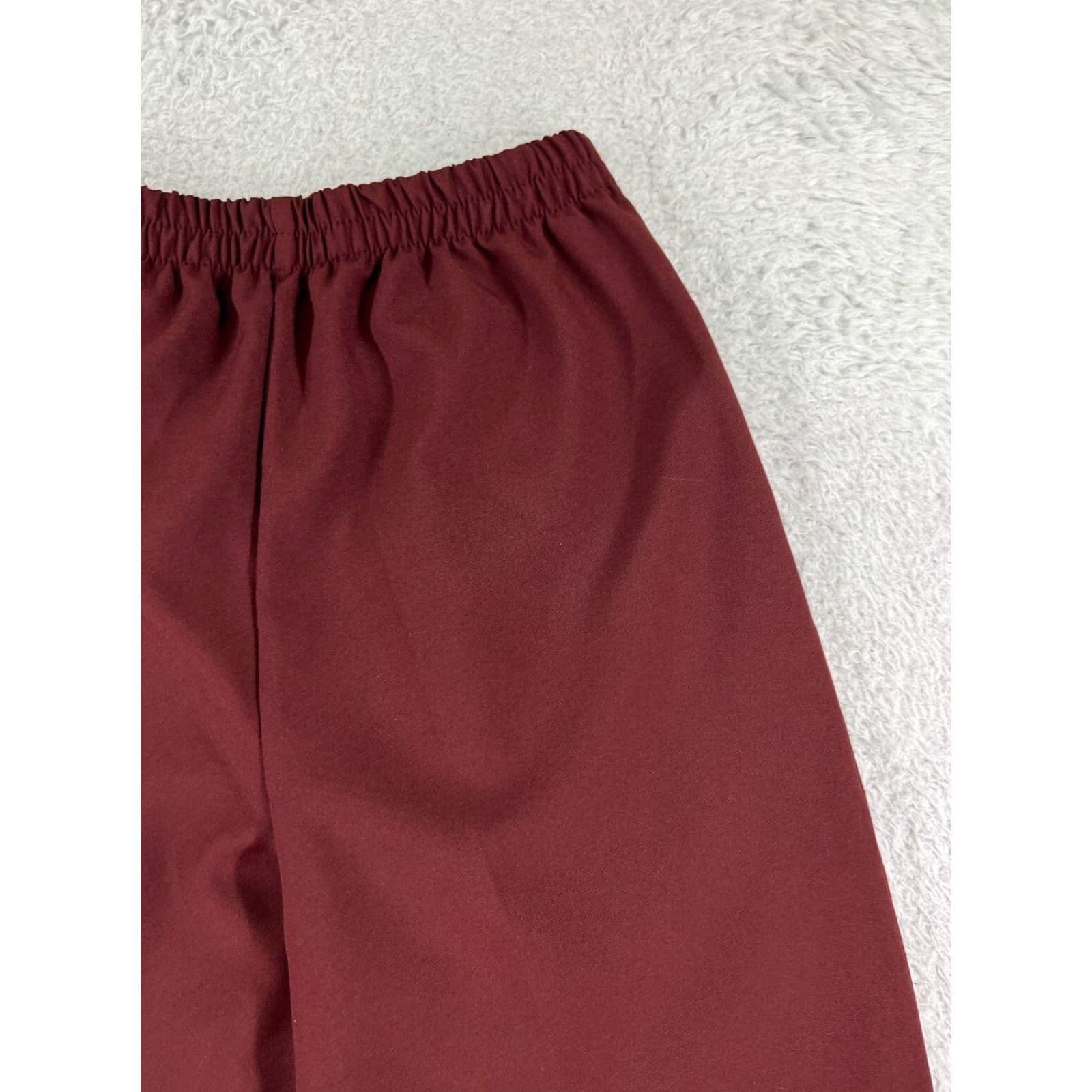 Vintage Tomorrow A Fashion Pants Women's S Red Pull On 100% Polyester Straight USA Chino Classic Casual Womens Size 28" / US 6 / IT 42 - 7 Thumbnail