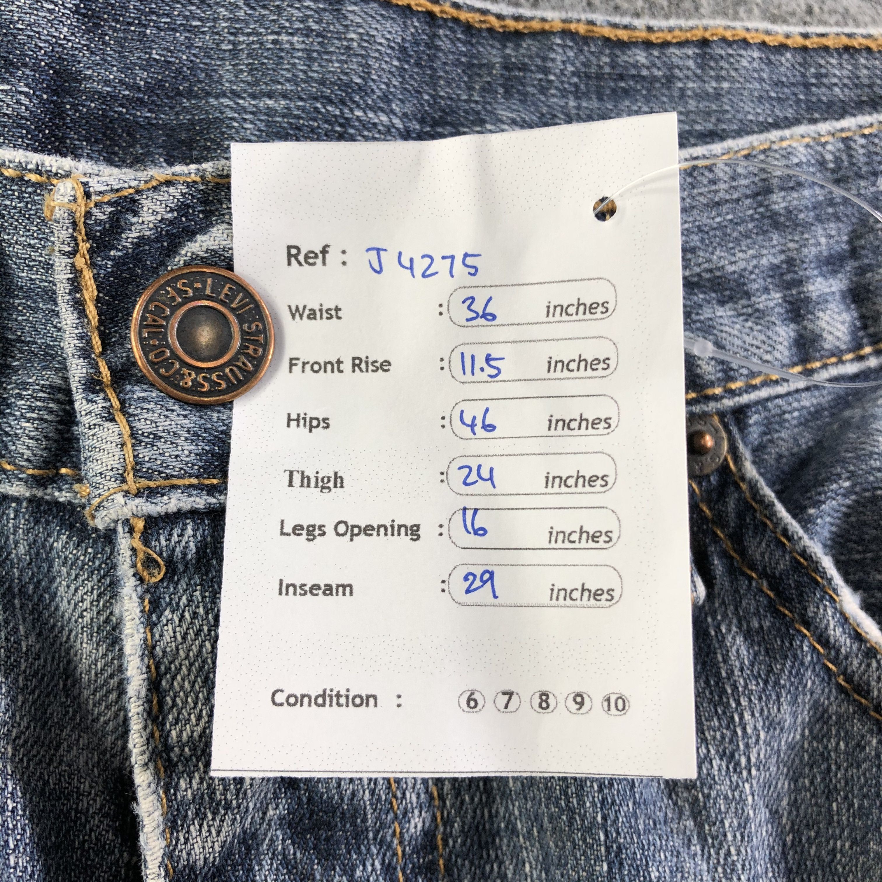 Levi's Vintage Levis 505 Jeans-J4275 Size US 36 / EU 52 - 11 Thumbnail