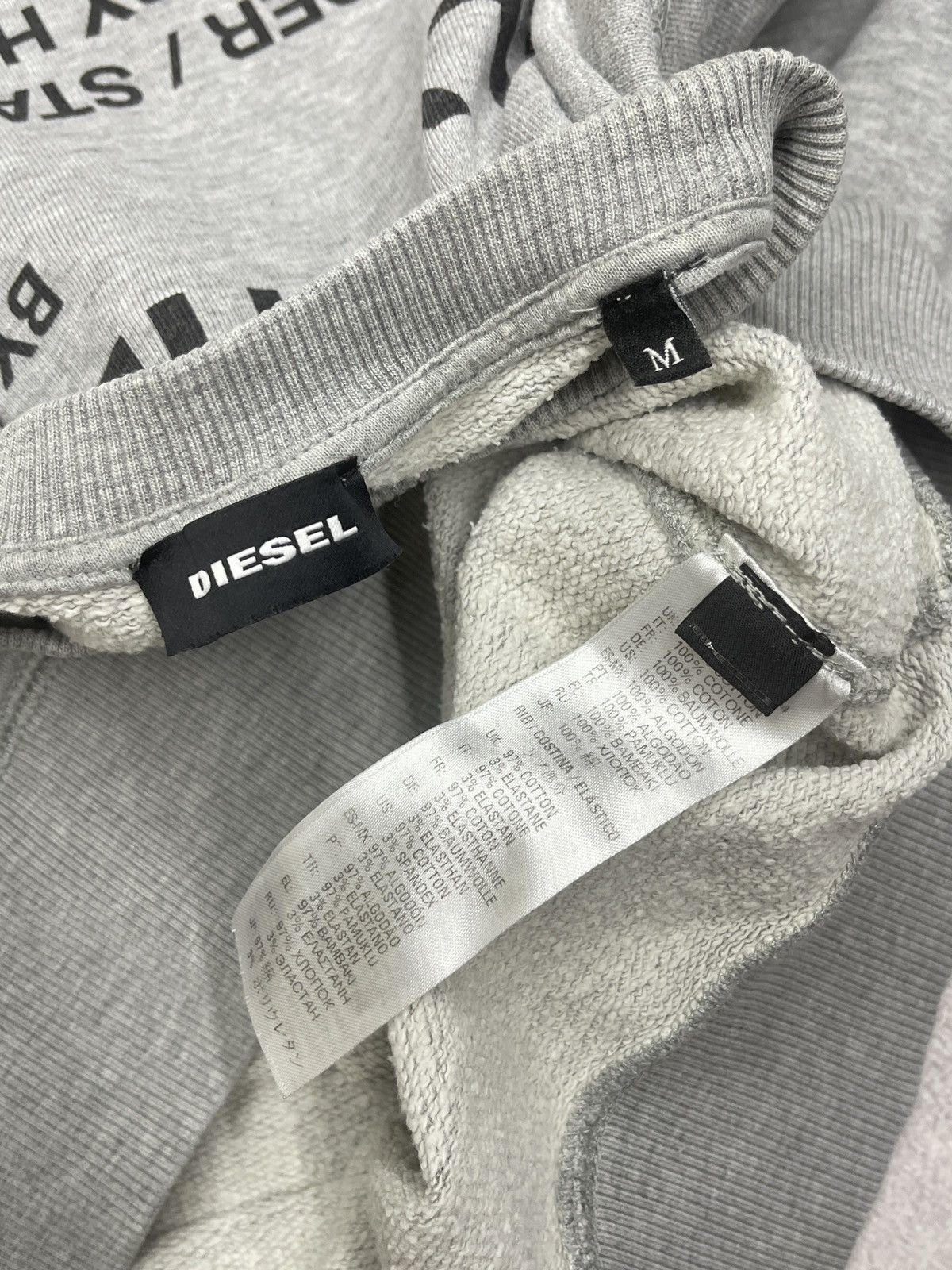 Diesel Mens Diesel Only The Brave Sweatshirt Grey Big Logo Size M/L Size US M / EU 48-50 / 2 - 8 Thumbnail