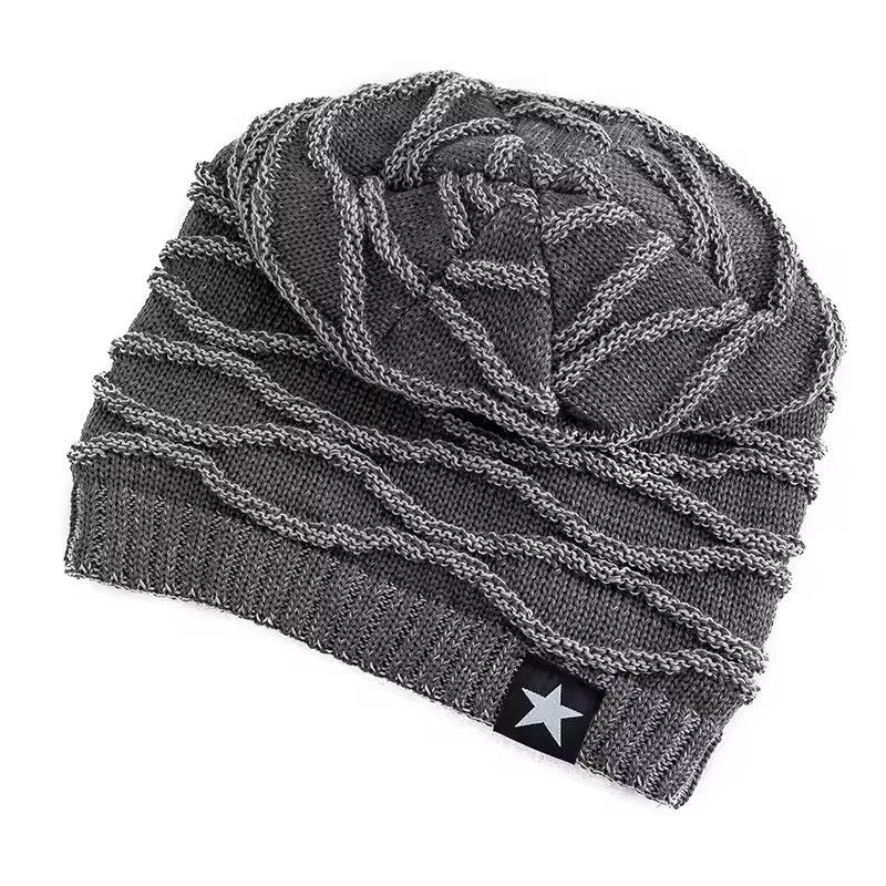 Other Five-pointed Star Knitted Fur Beanie Size ONE SIZE - 2 Thumbnail