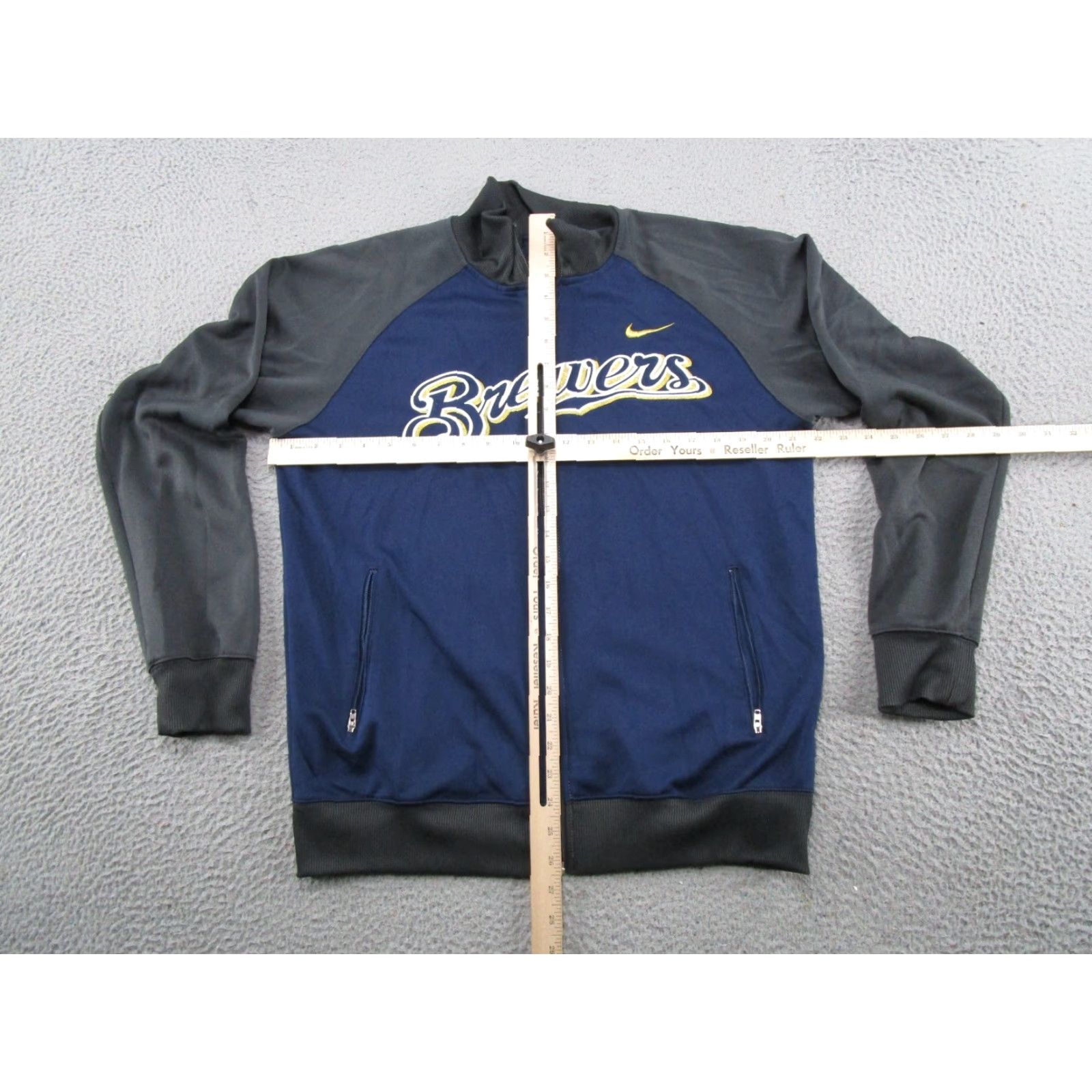 Nike Nike Milwaukee Brewers MLB Baseball Full Zip Sweatshirt Adult M Shirt, Blue, Multicolor, Size M, Regular, Men/Women, 2000s, Sports Size US M / EU 48-50 / 2 - 6 Thumbnail