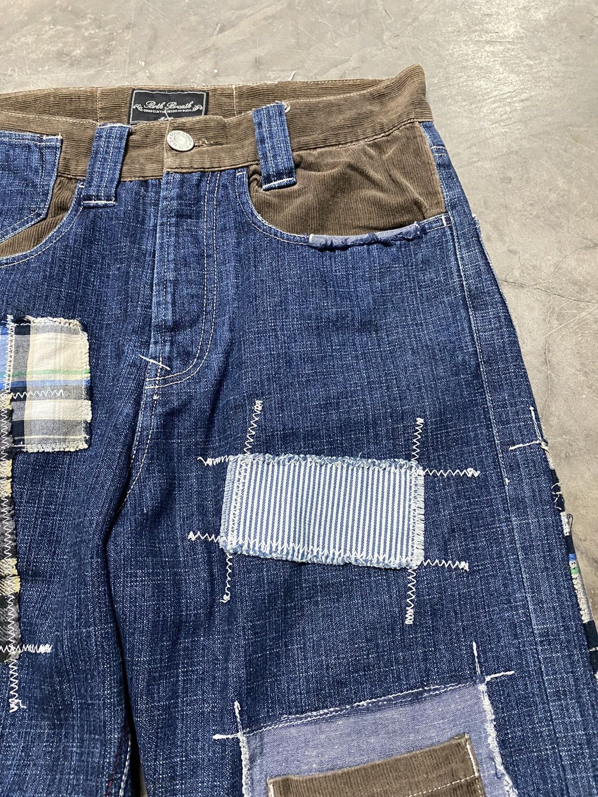 Hysteric Glamour × Japanese Brand × Tornado Mart Baggy Jeans Bandana Denim Patch Work Rockabilly Size US 31 - 4 Thumbnail