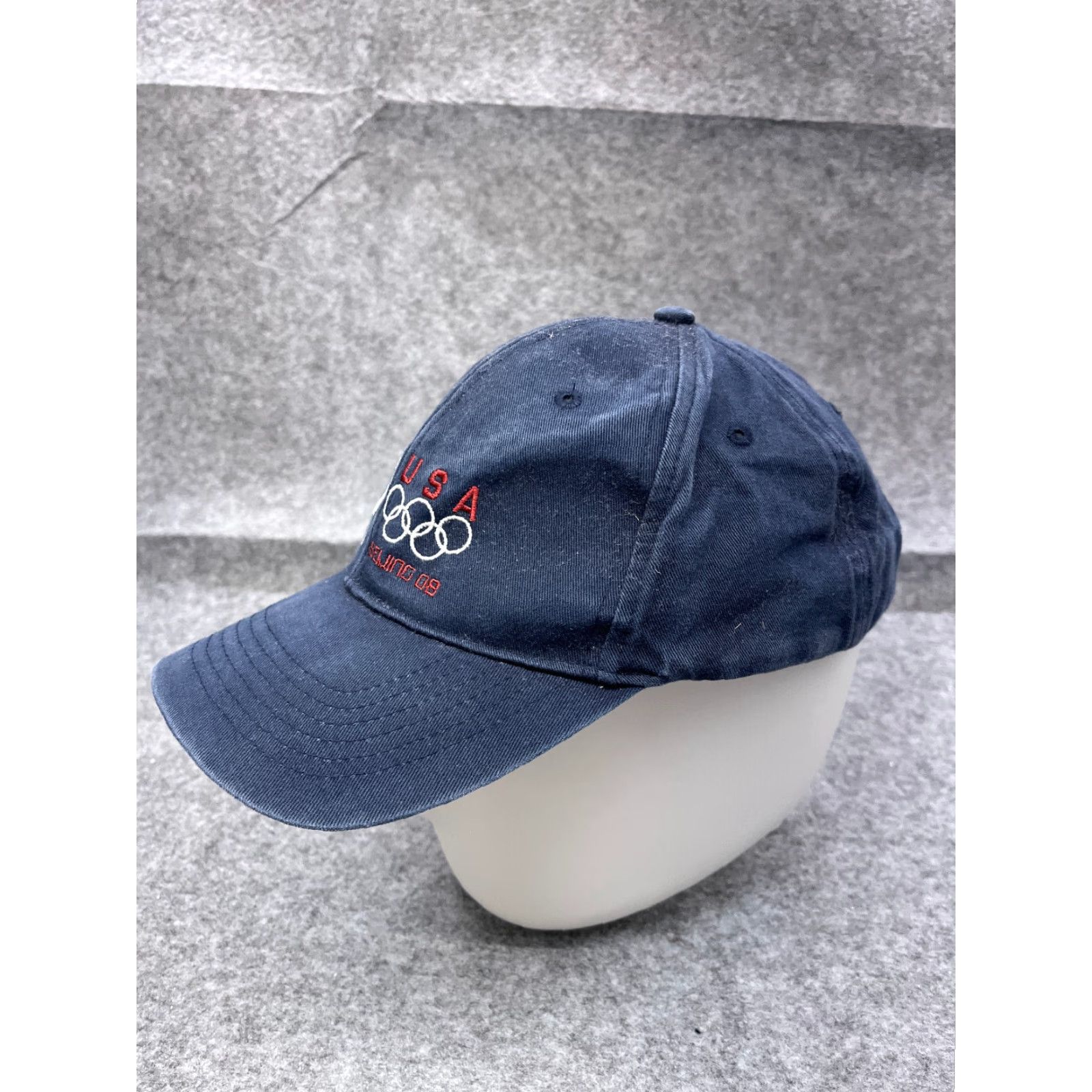 Vintage Beijing 2008 Summer Olympics Hat Cap Strap Back Adult Blue Cotton Embroidered Baseball Cap Unisex Adults Sports Olympics AdjustableTwill Shirt? Size ONE SIZE - 4 Thumbnail