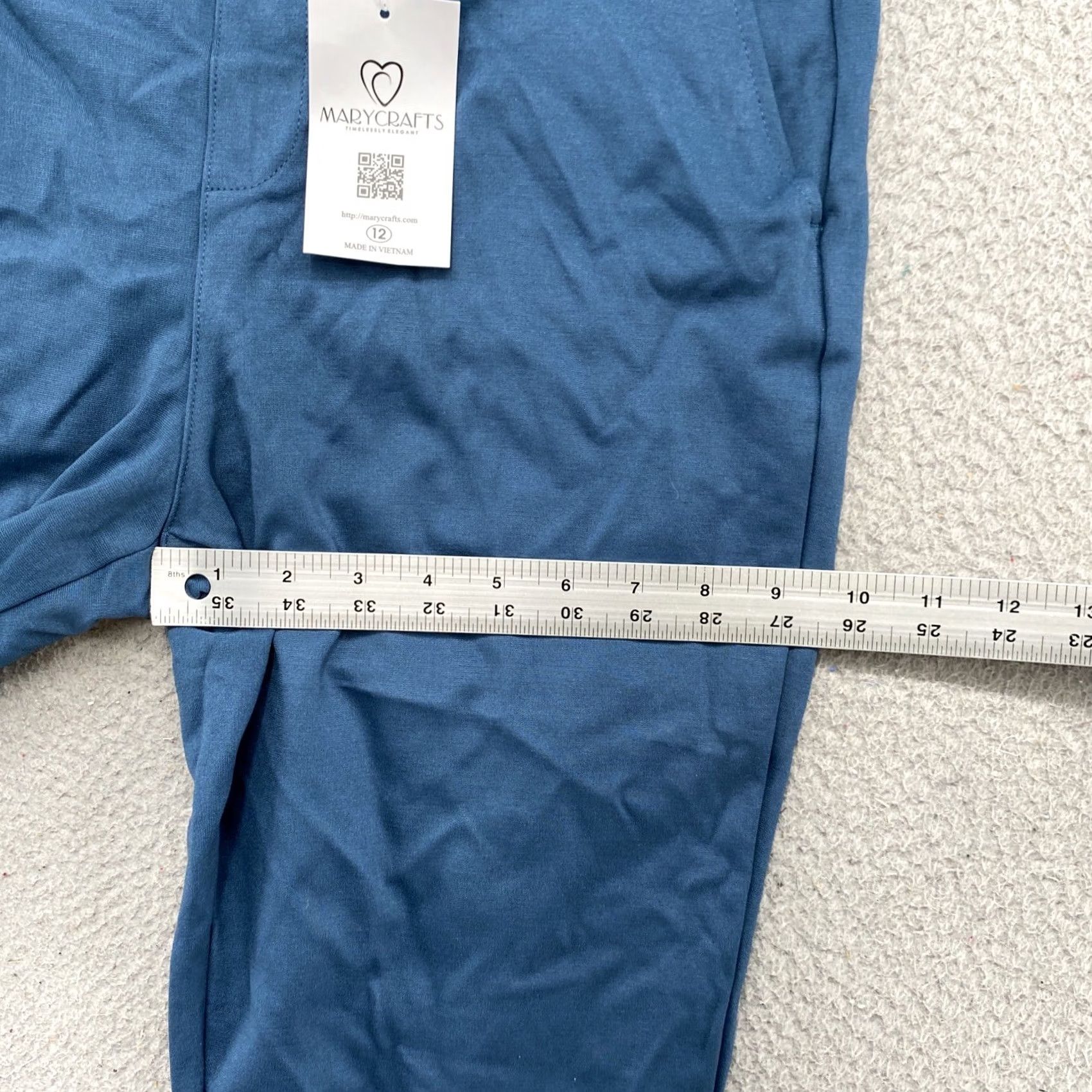 Vintage Marycrafts Women's Dress Pants Blue Ankle Work Pants Size 12 NEW Dress Pants Womens Blue 12 Marycrafts Size 34" / US 12 / IT 48 - 6 Thumbnail