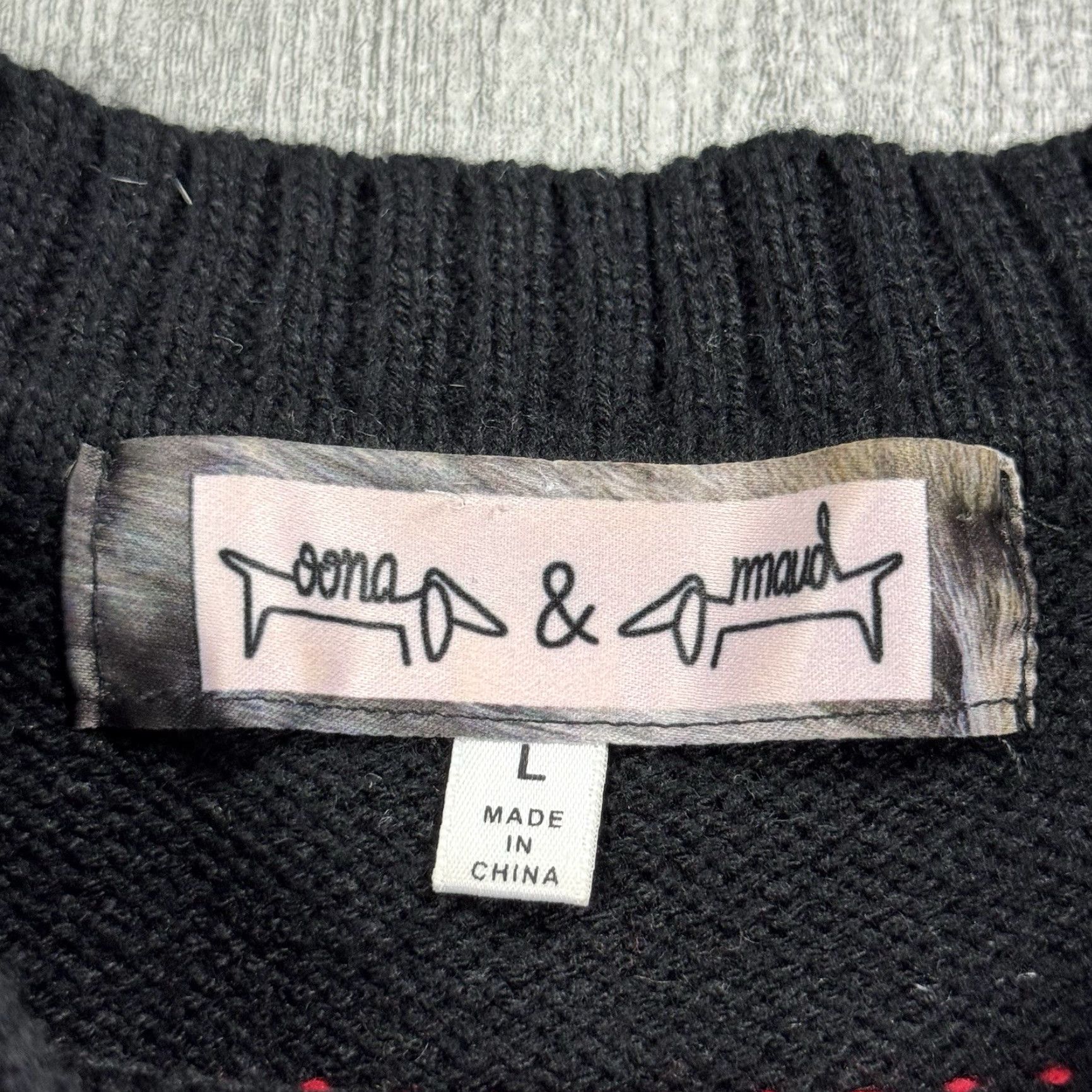 Anthropologie ANTHROPOLOGIE Southwestern Aztec Knit Sweater Pullover Women’s L Black Long Sleeve Boho Size L / US 10 / IT 46 - 3 Thumbnail
